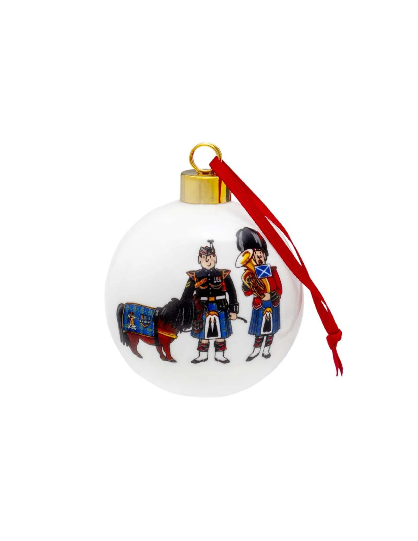 Scottish Pipers Bauble Boxed