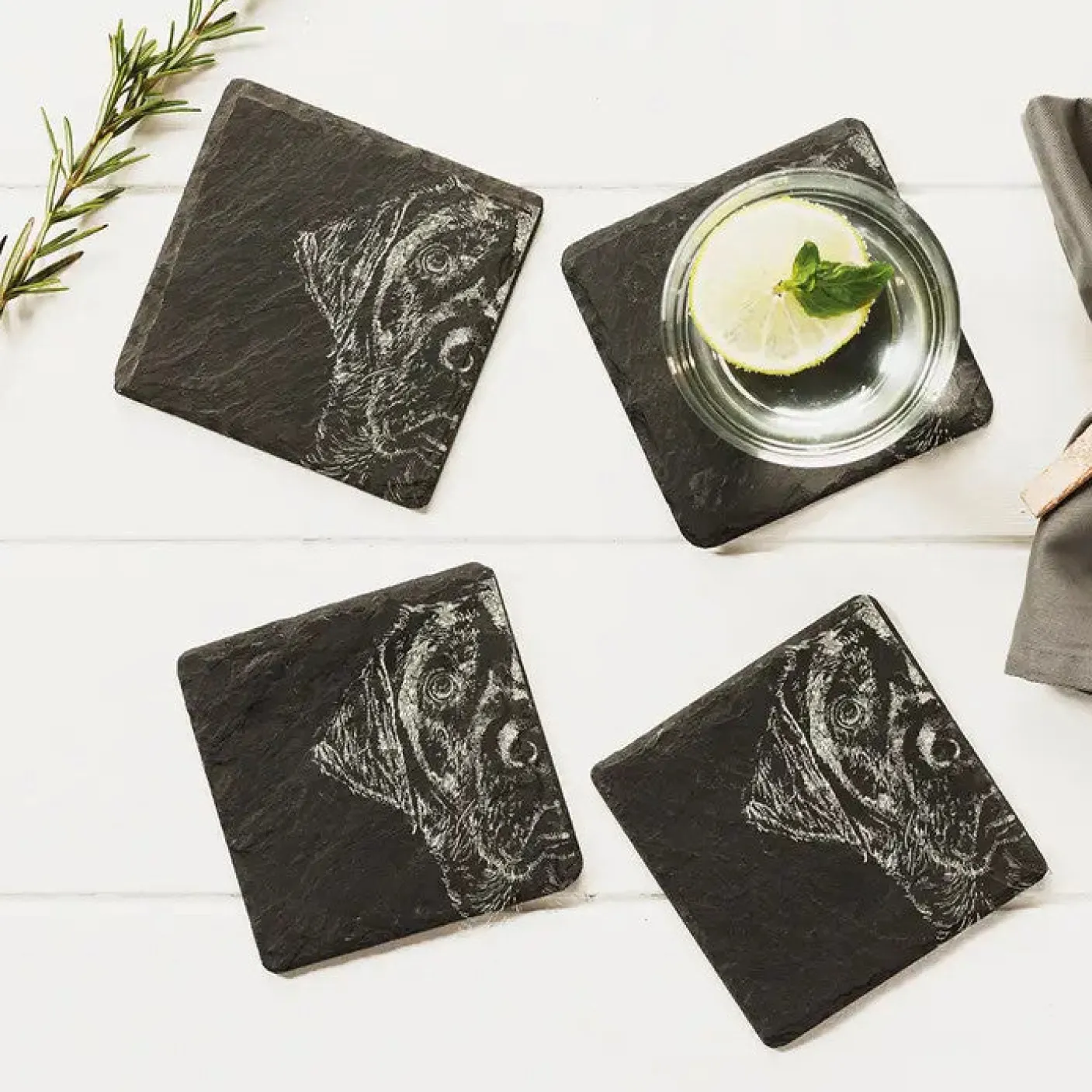 Labrador - Set of 4 Slate Coasters