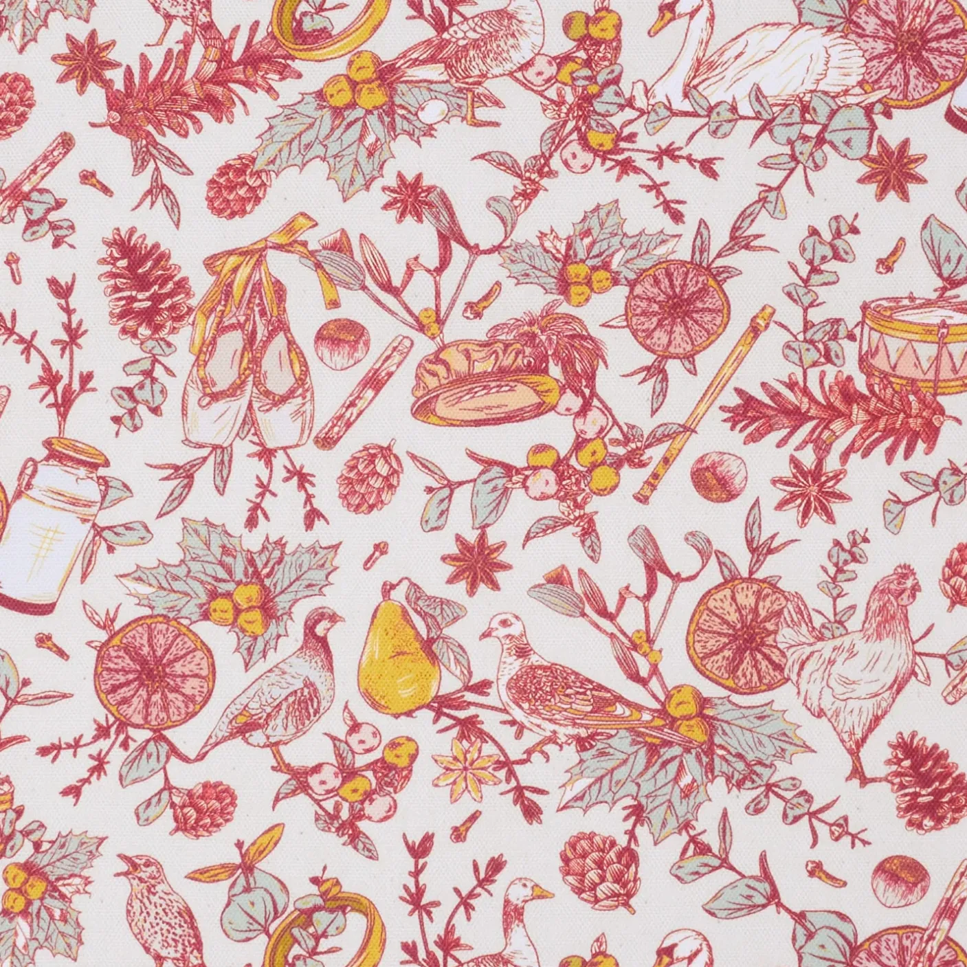 Twelve Days of Christmas Napkins - Set of 4