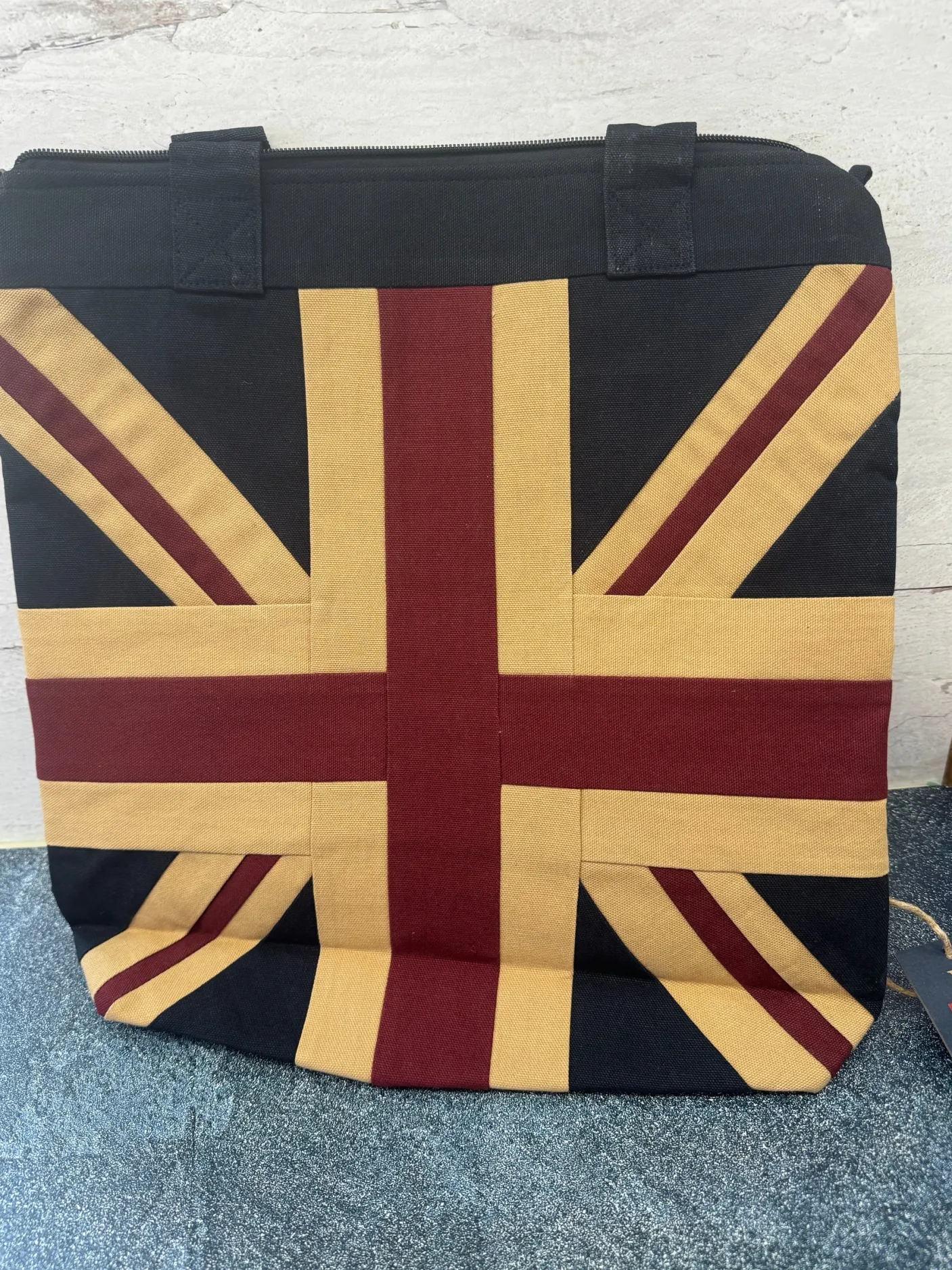 Union Jack Vintage Zipped Tote Bag