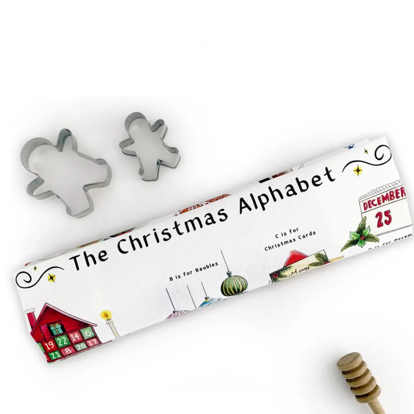 Christmas Alphabet Tea Towel