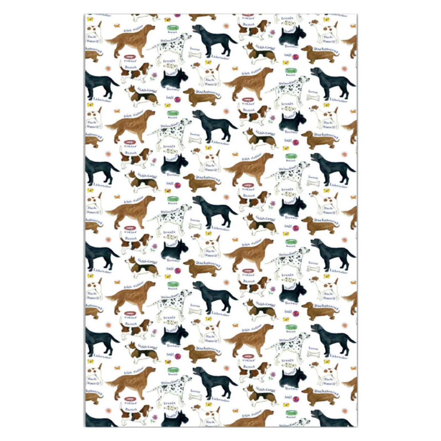 Dog Breeds Cotton Tea Towel