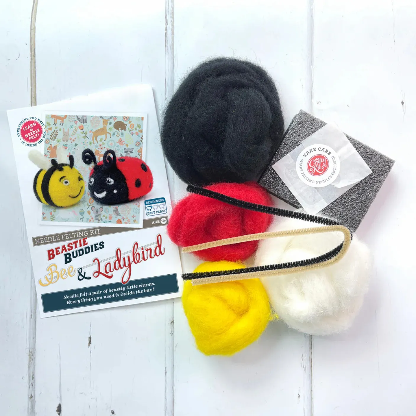 Beastie Buddies Bee & Ladybird Needle Felting Craft Kit