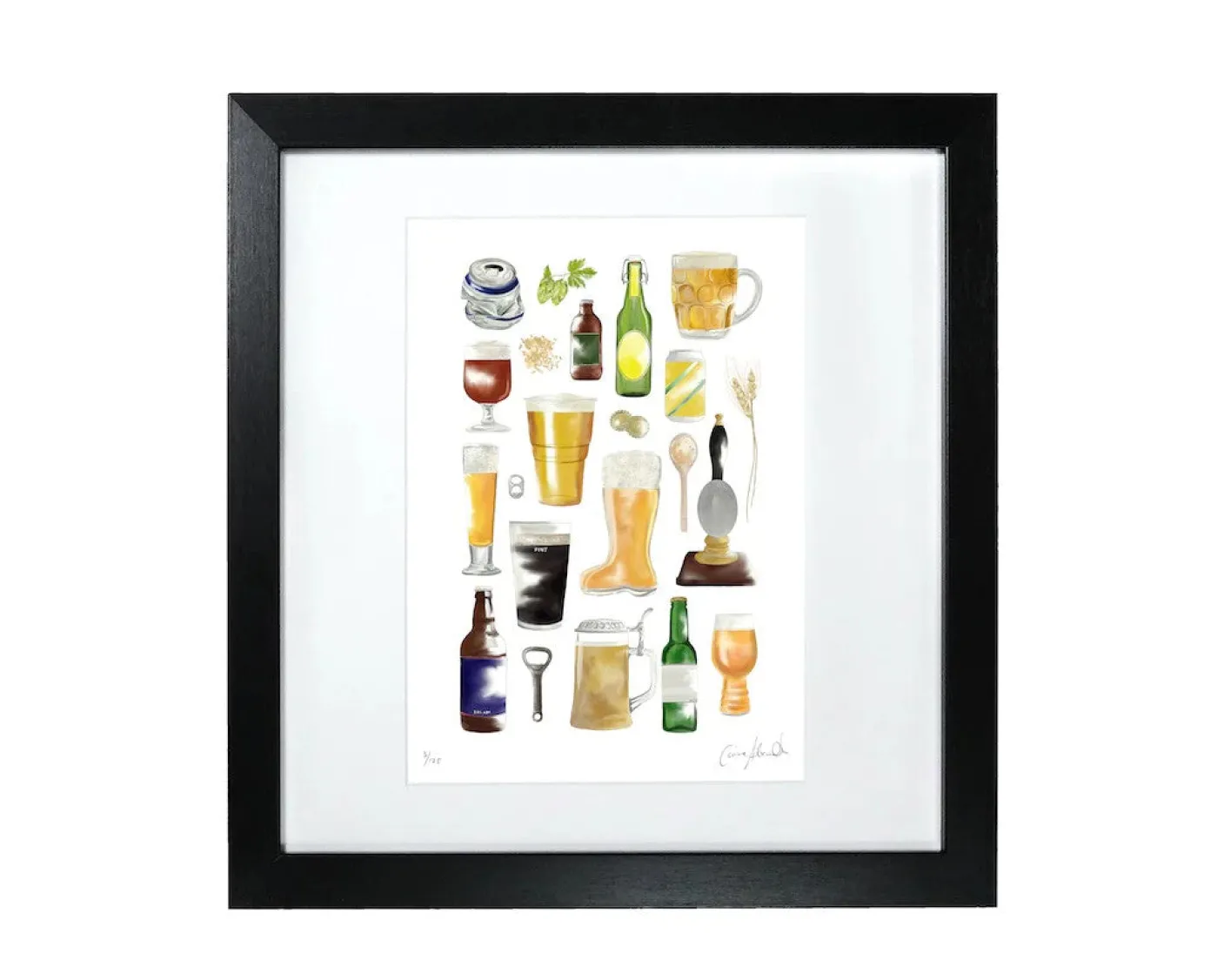 Beer Print by Corinne Alexander