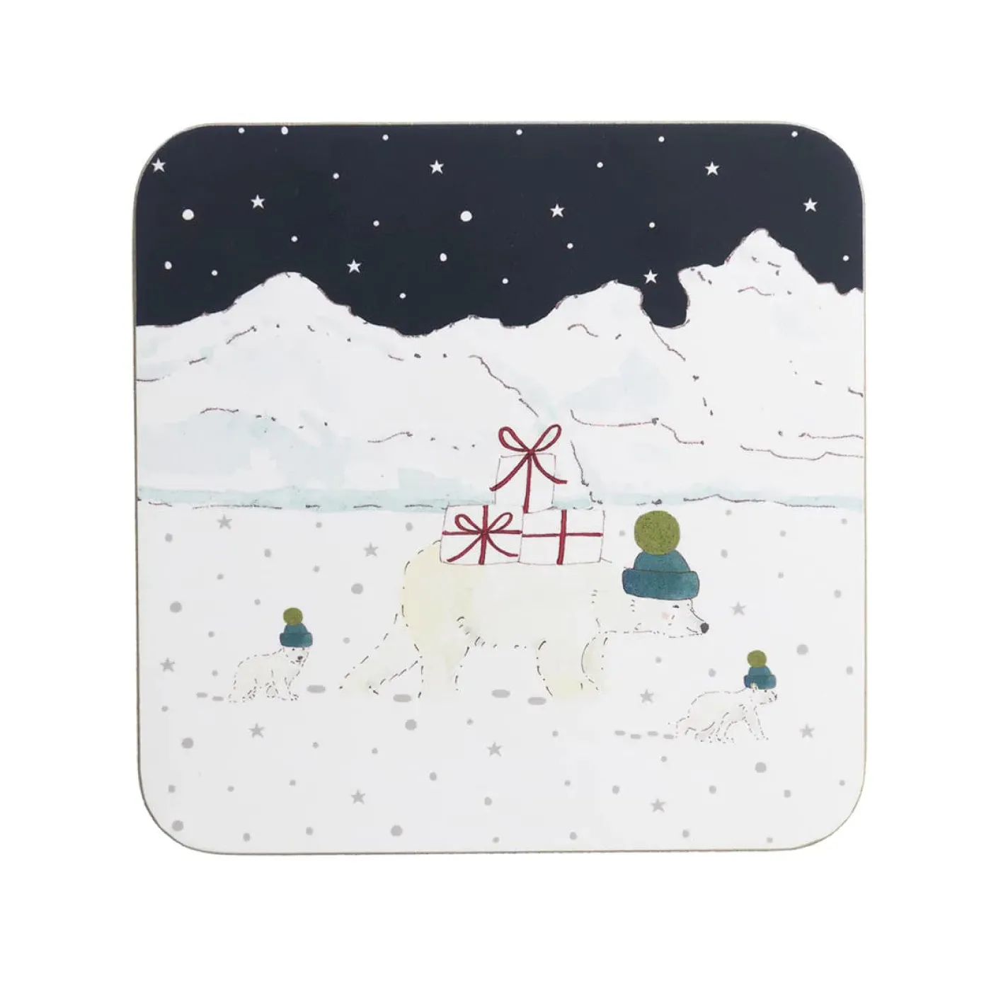 Snow Season Coasters- Set of 4