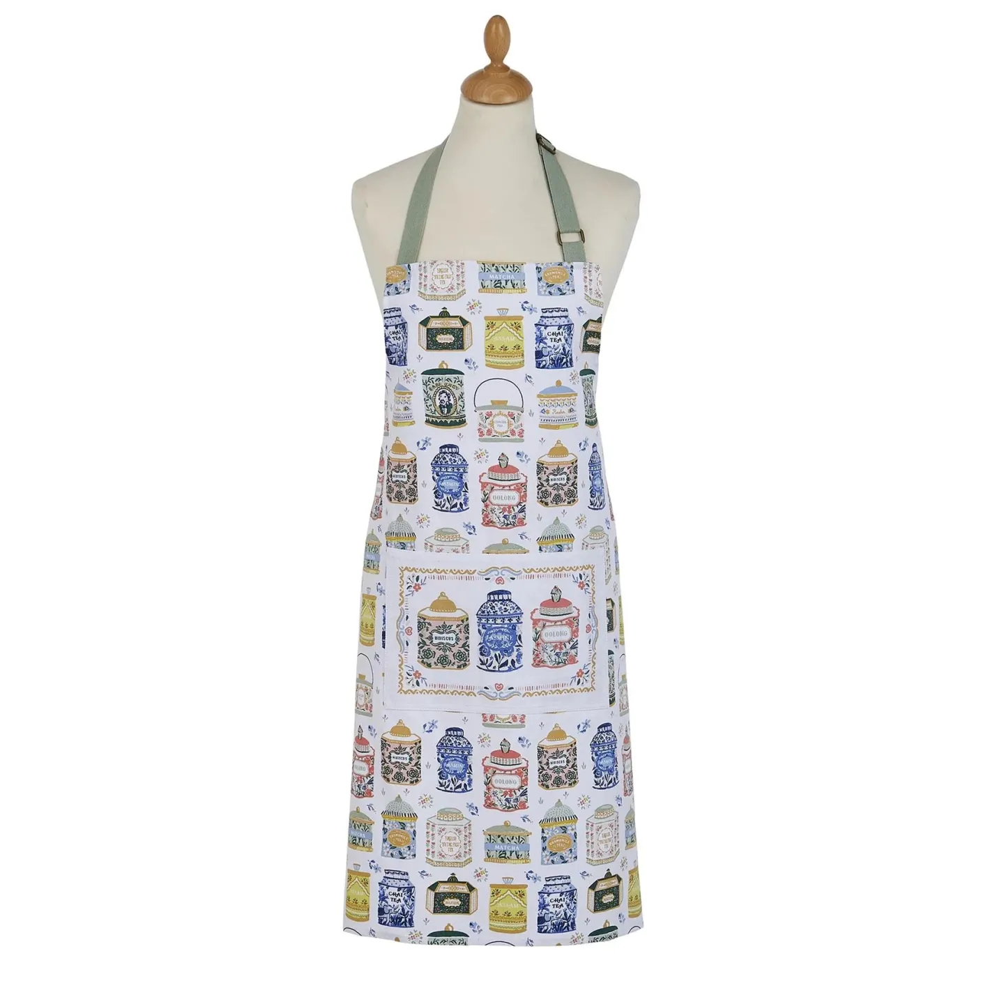 Tea Tins Cotton Apron