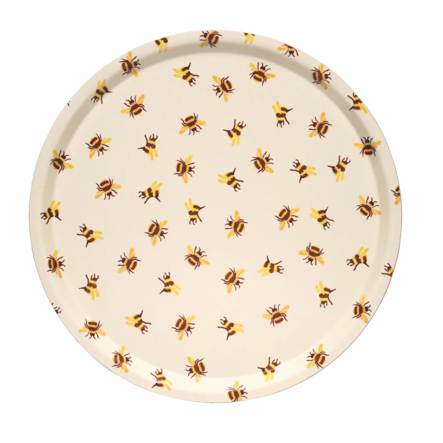 Bumblebee Round Birch Tray