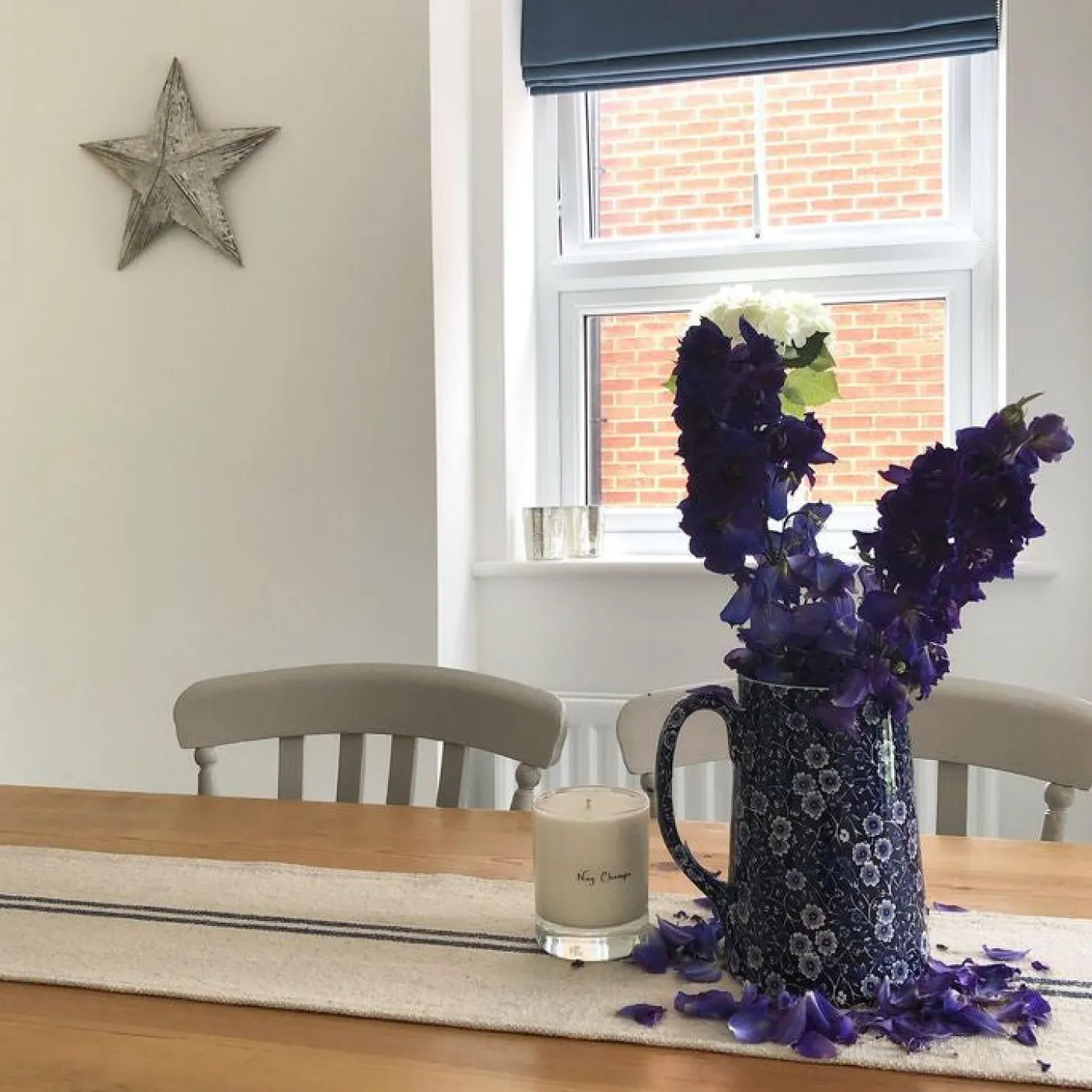 Blue Calico Large Tankard Jug