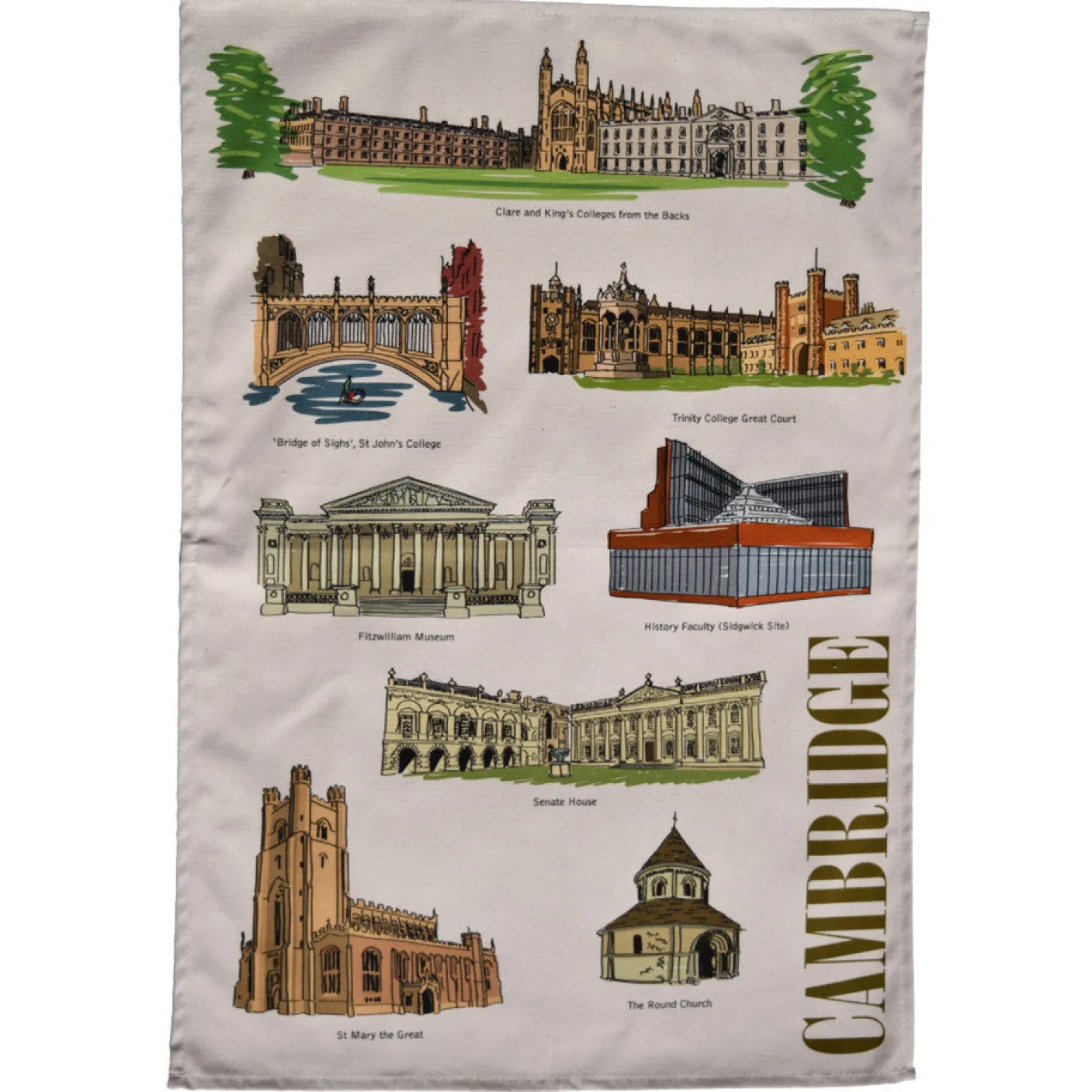 Cambridge Landmarks Tea Towel