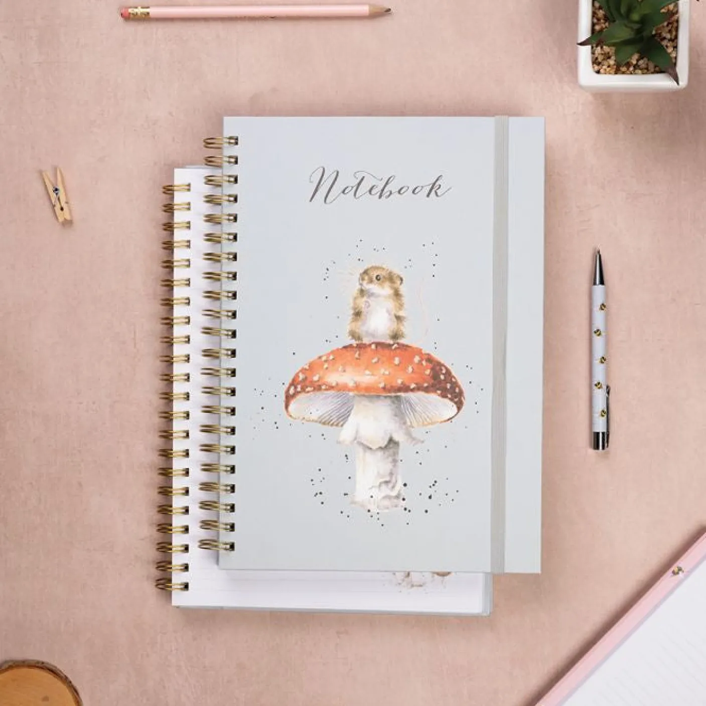 'He's a Fun-Gi' Mouse Large Spiral Bound Journal