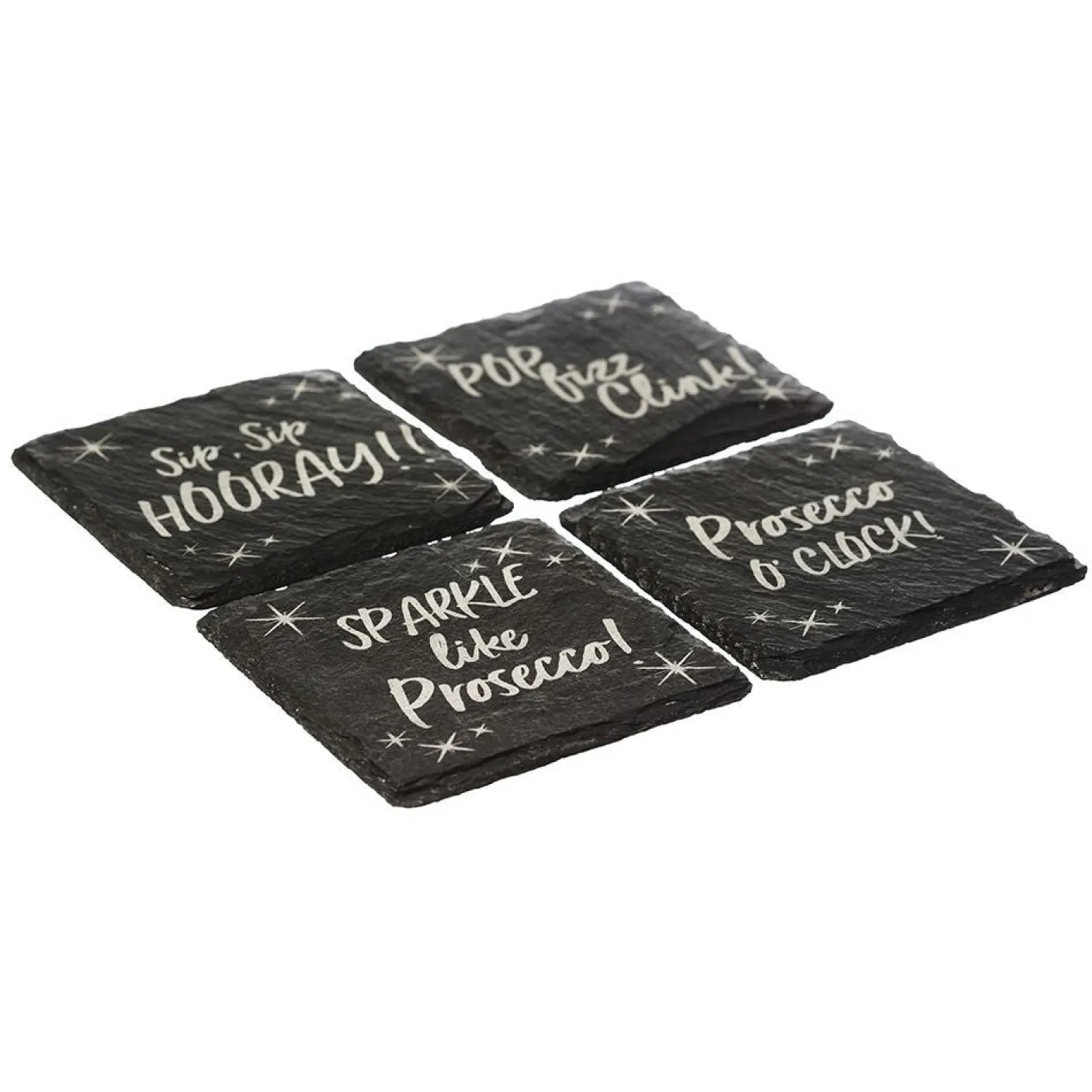 Prosecco Slate Coasters- Set of 4