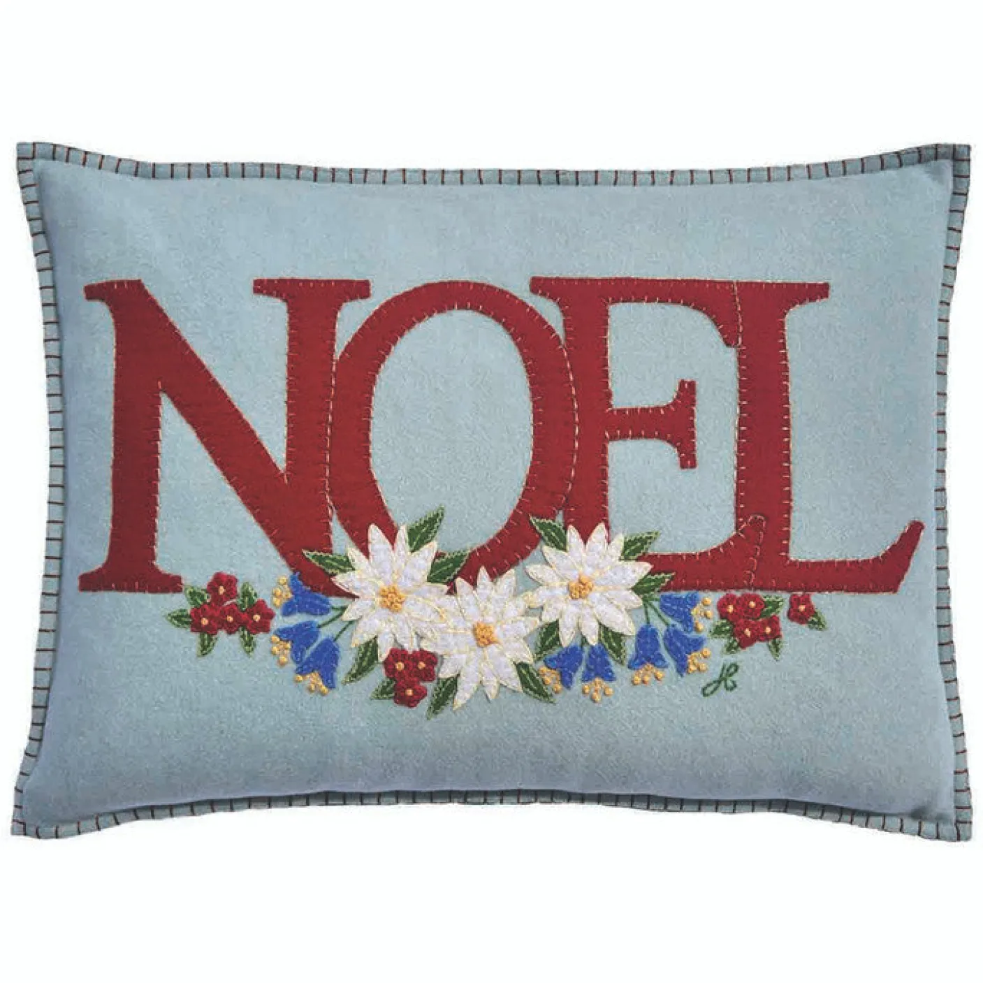 Edelweiss Noel Pillow - Duck Egg Blue