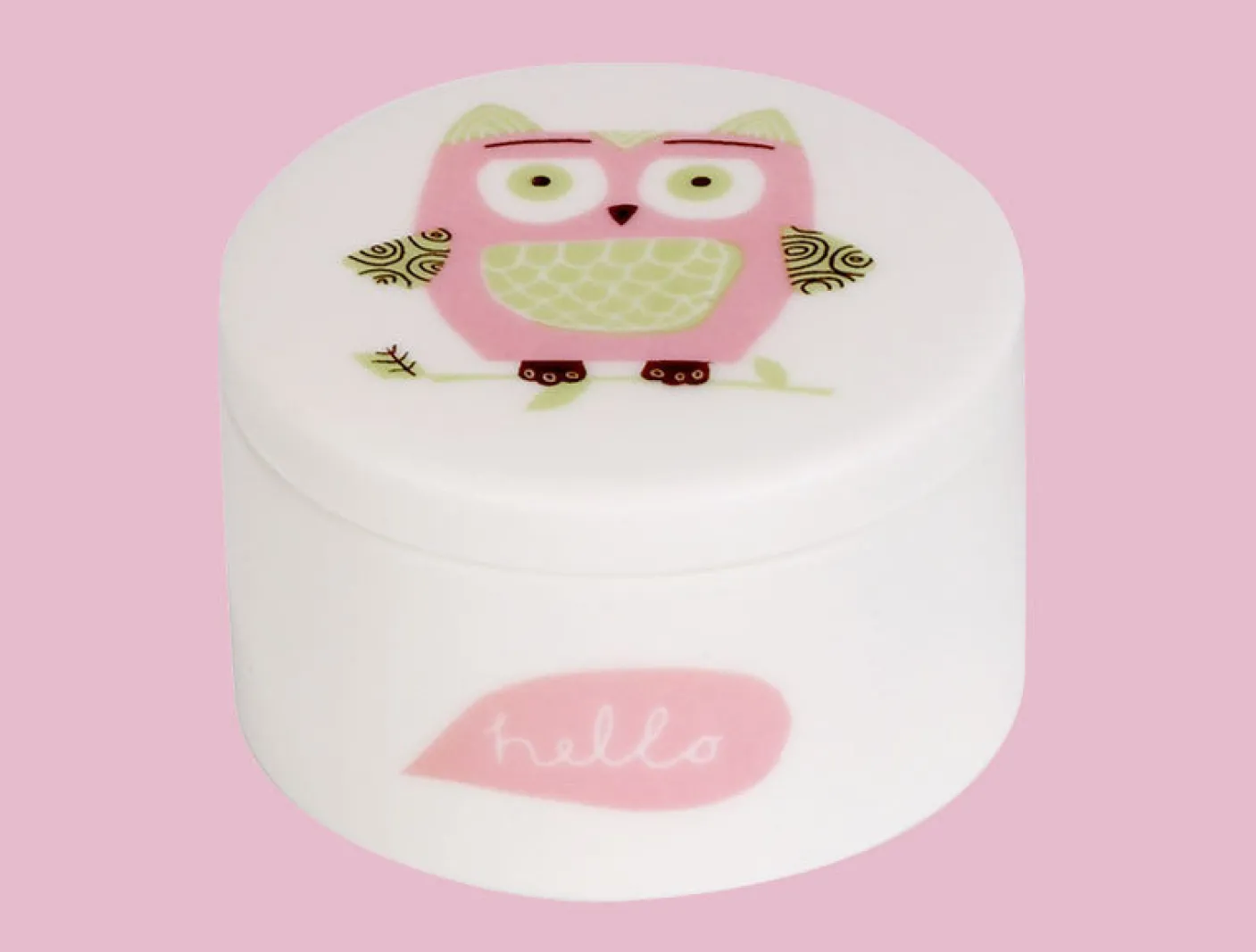 Owlie Keepsake Box in Pink