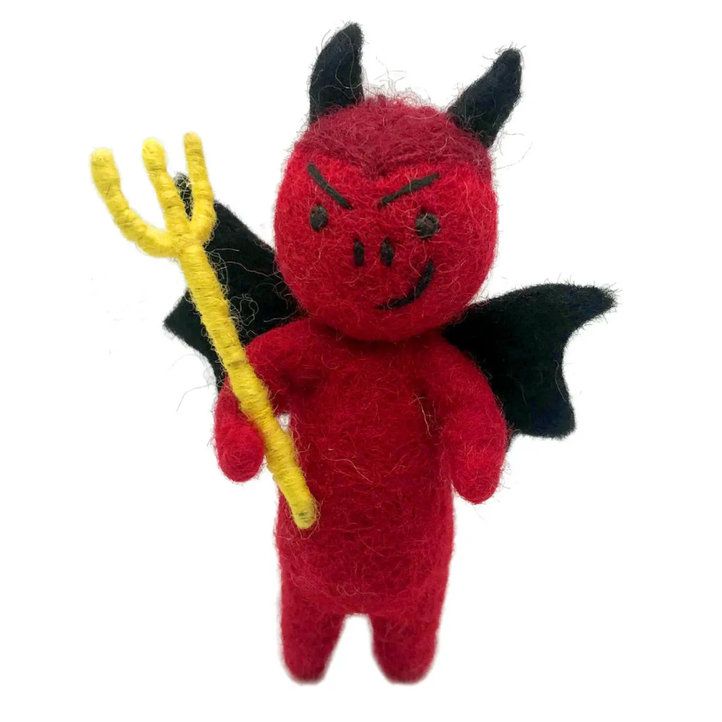 Halloween Red Devil with Pitchfork Felt Decoration