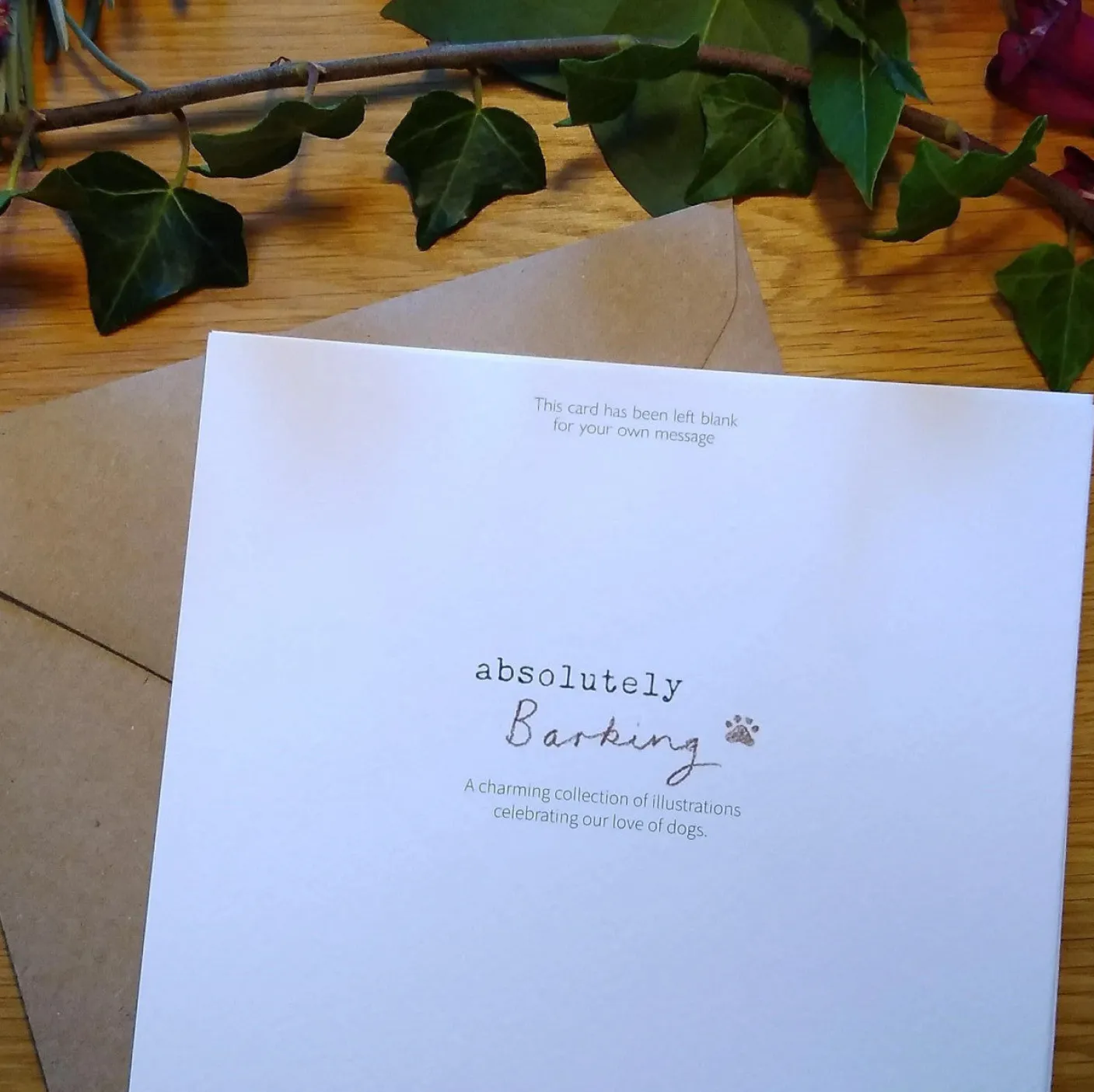 Black and White Collie with Butterfly Greetings Card