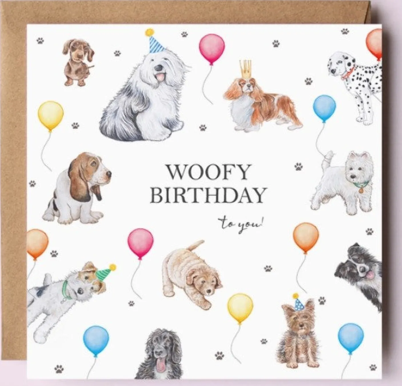 'Woofy Birthday' Dog Card