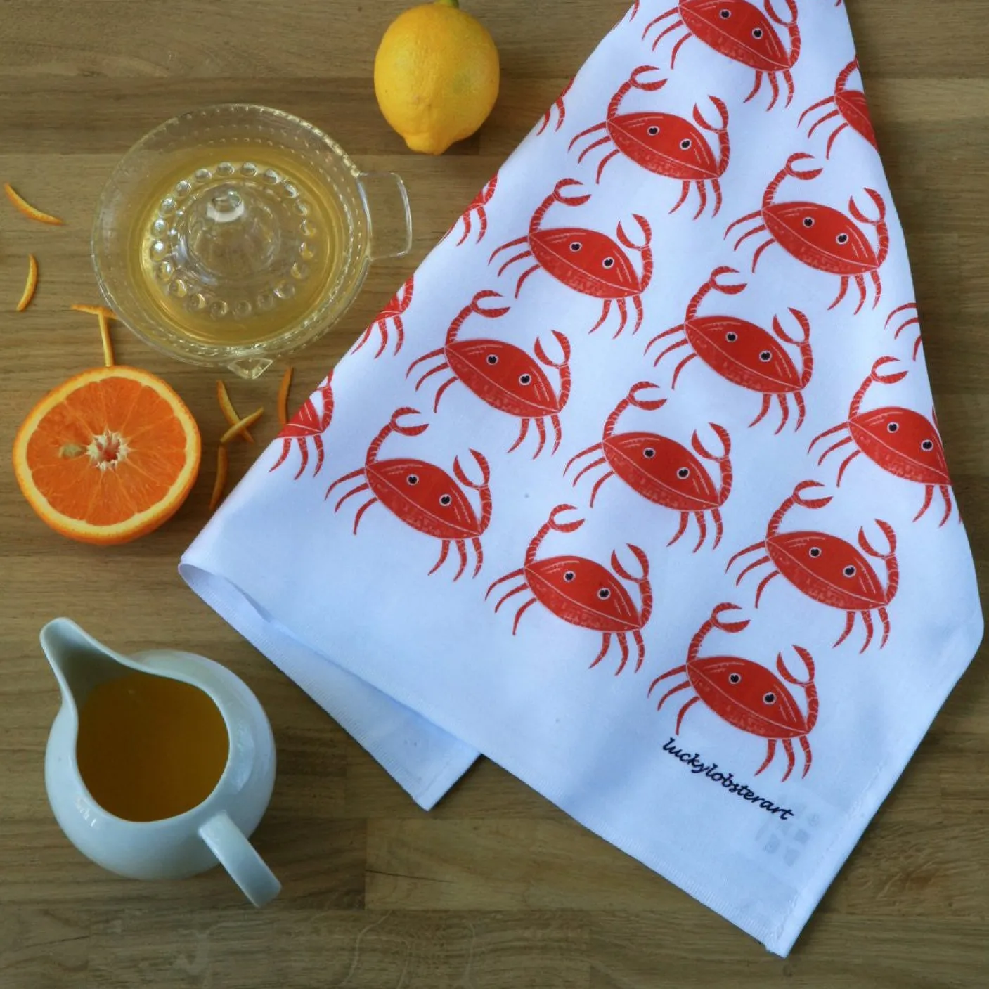Crab Tea Towel