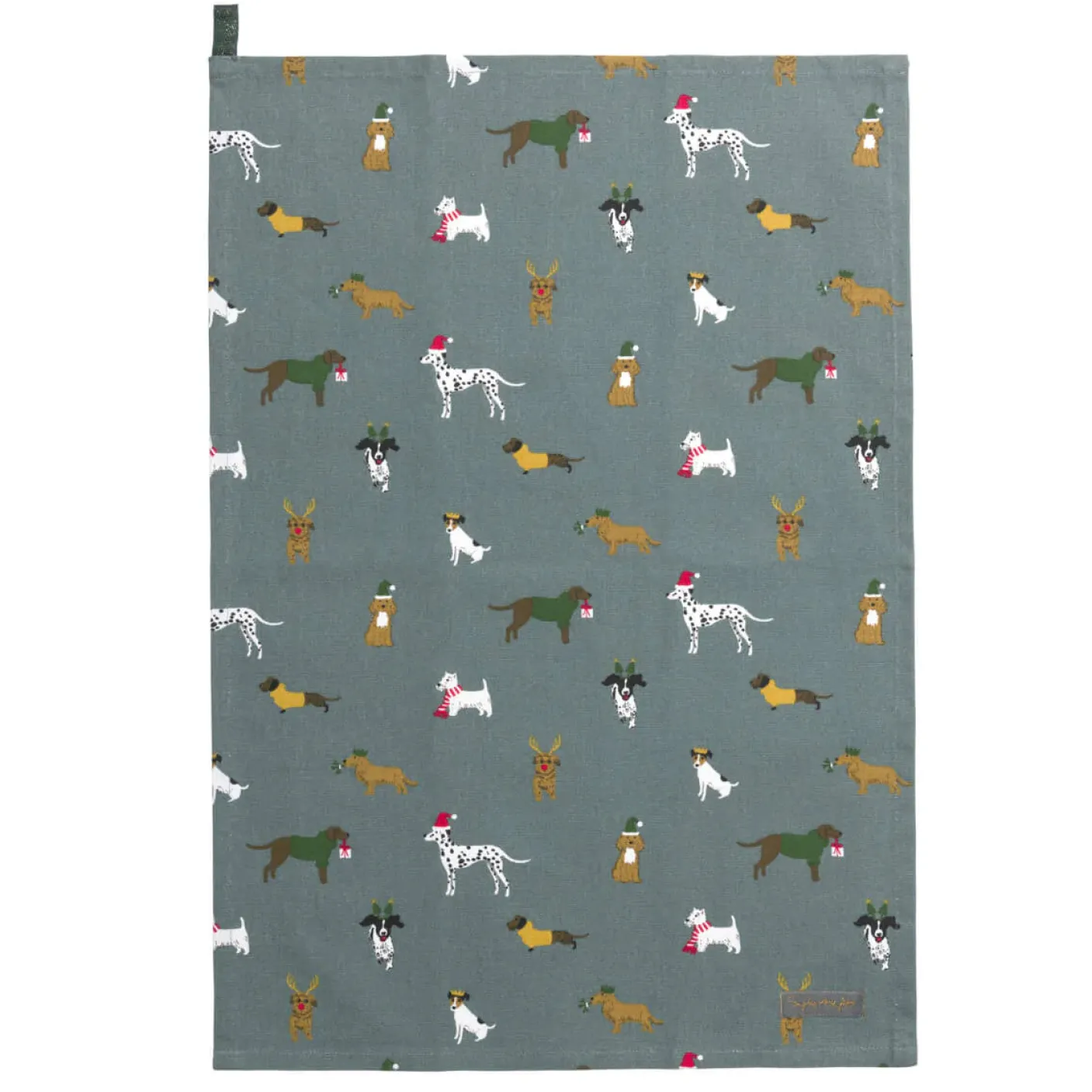 Christmas Dogs Set of 2 Tea Towels