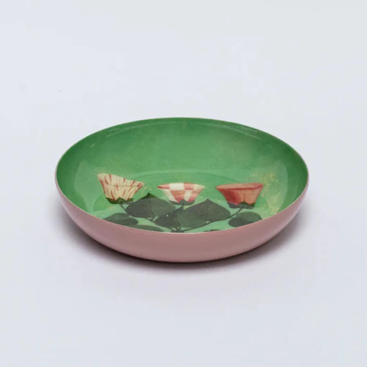 Festival of Flowers Round Enamel Printed Tray