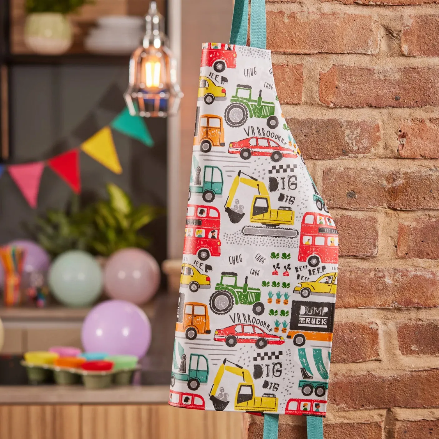 Just Keep Trucking PVC Kids Apron