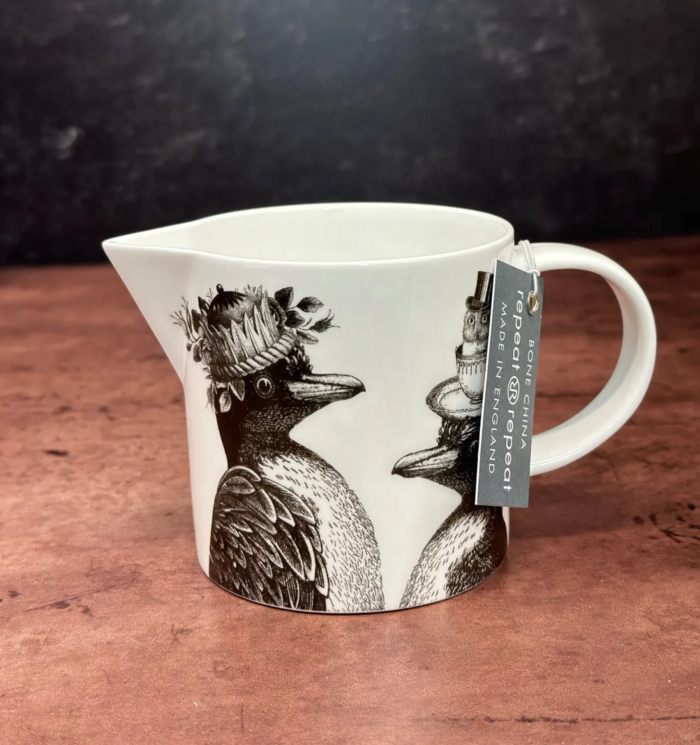 Sunday Best Penguins Bone China Jug- White