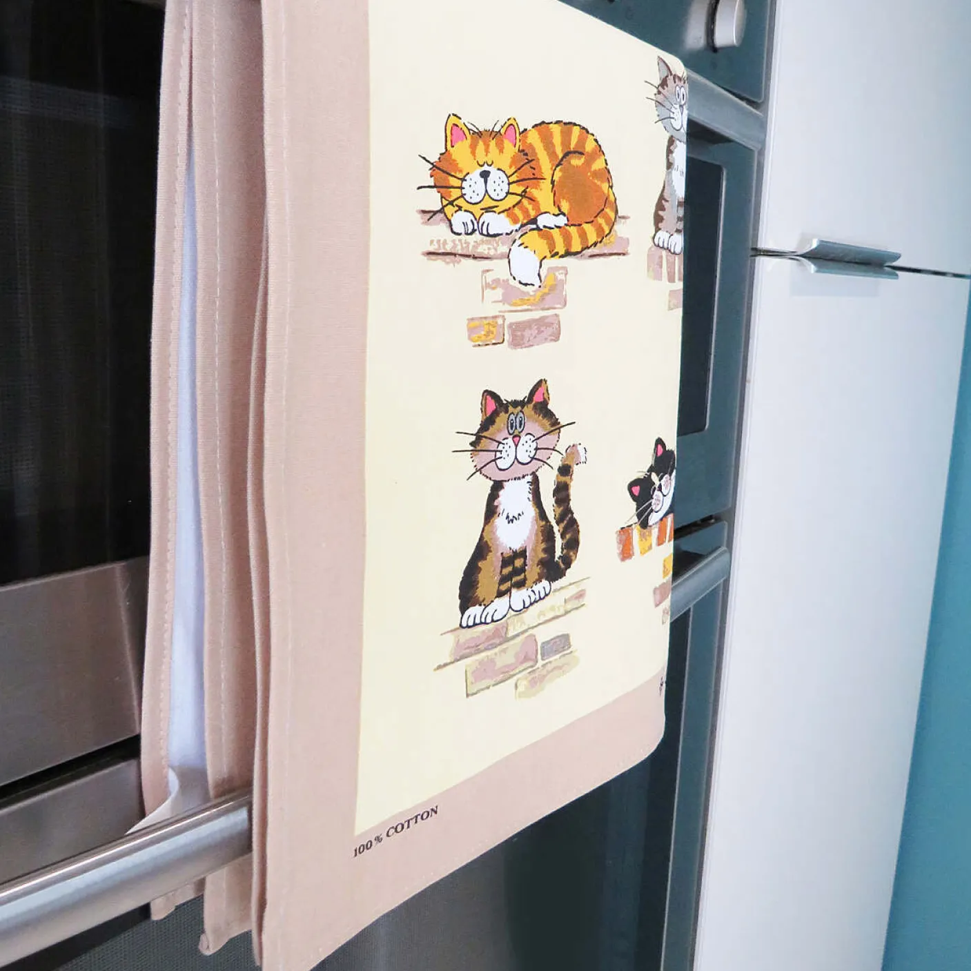 When the Cat's Away Tea Towel