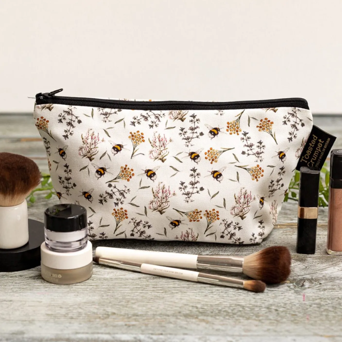 Bees & Honeysuckle (Pure) Small Makeup Bag