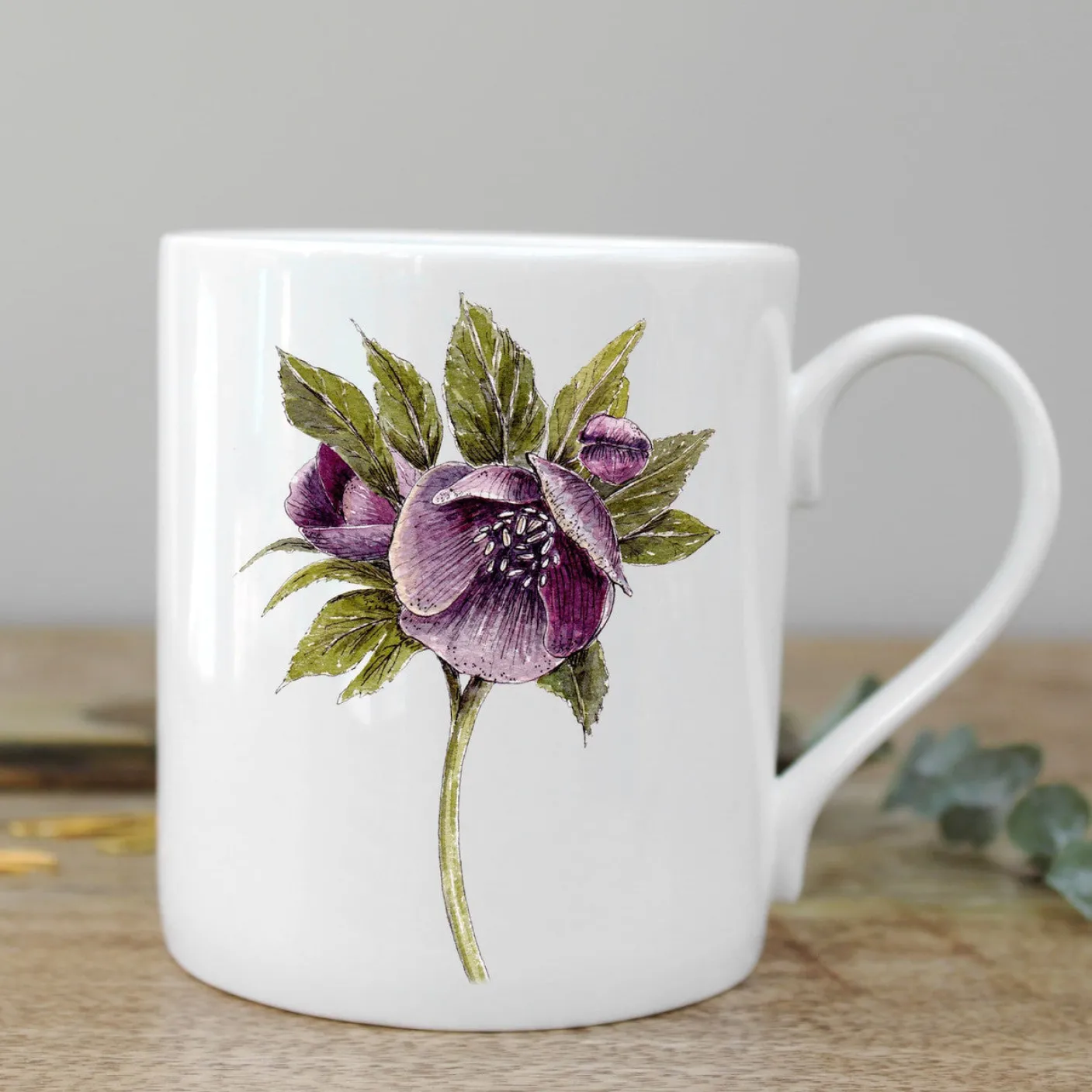 Hellebore Bone China Mug