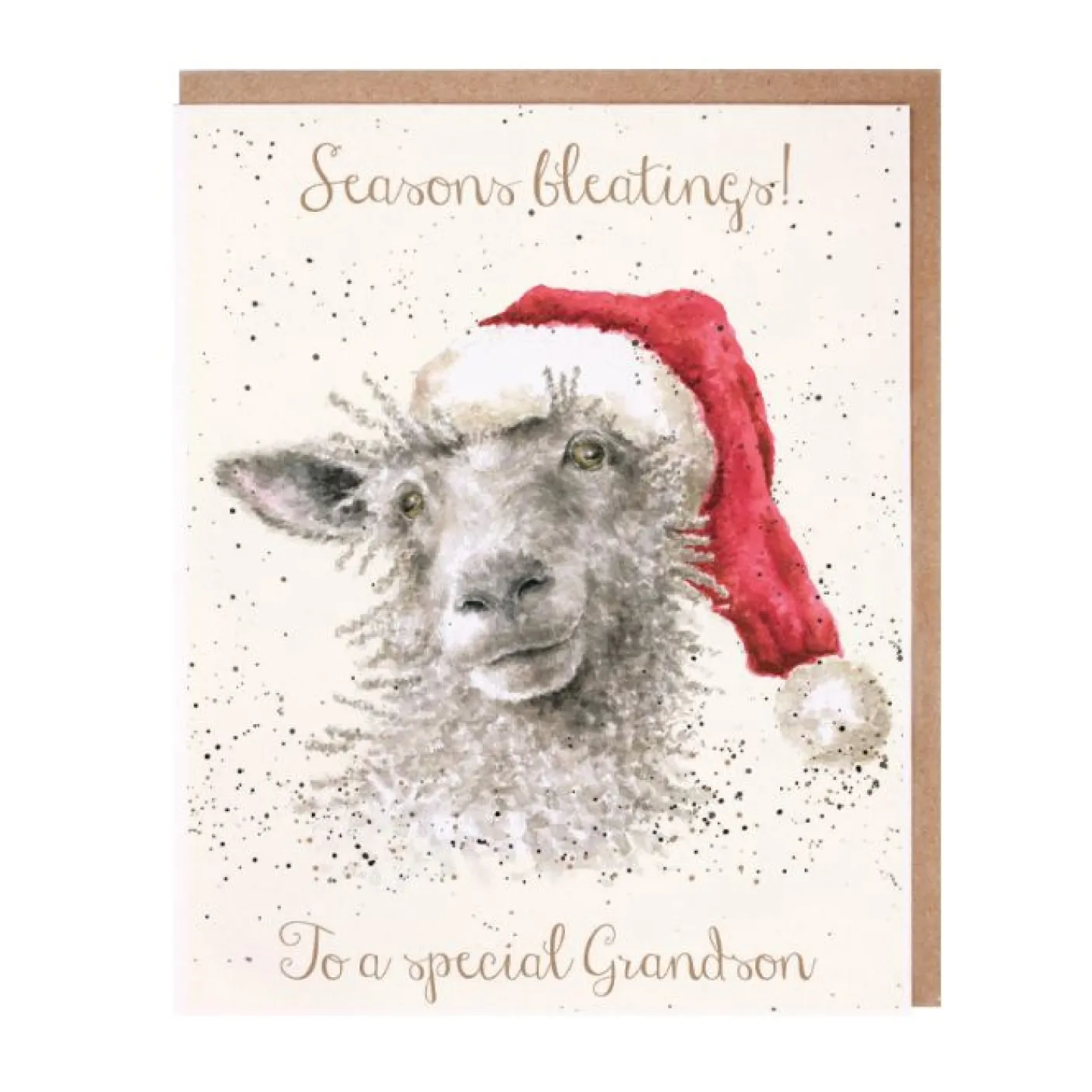 'Season's Bleatings' Sheep Christmas Greeting Card