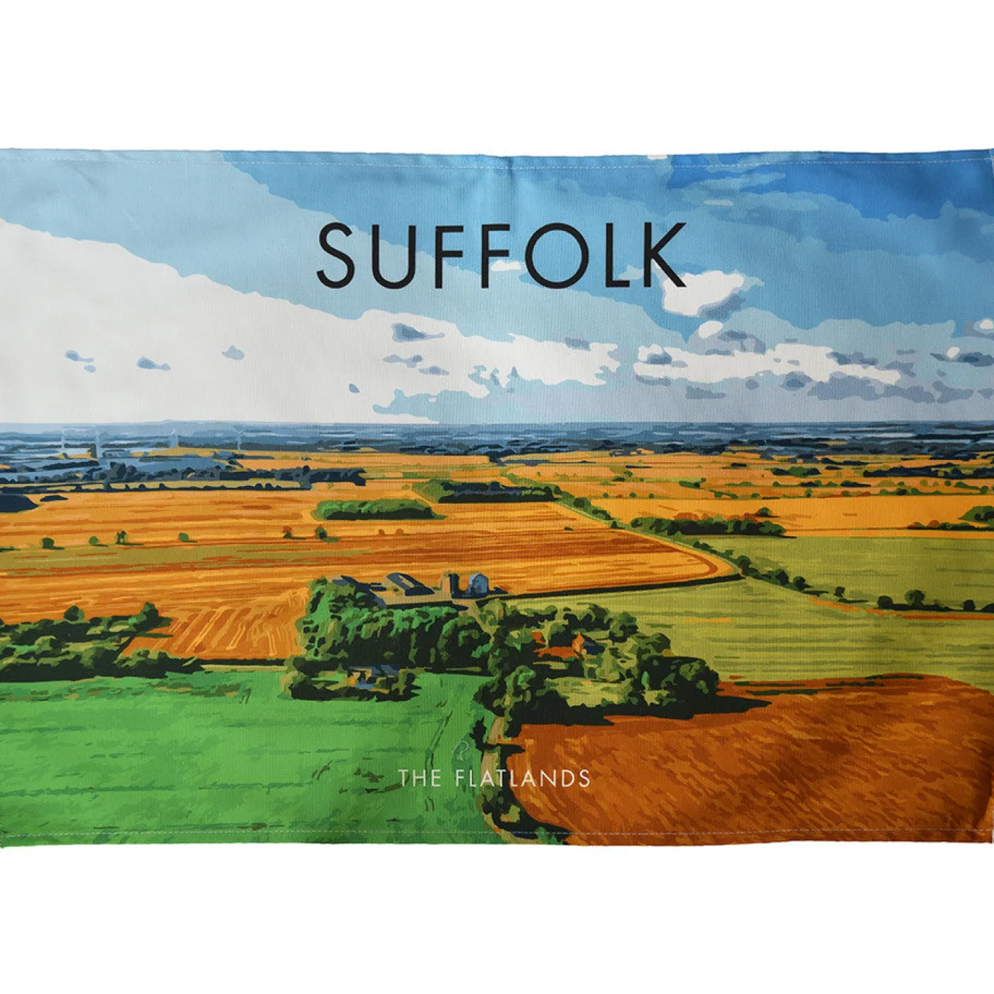 Flatlands of Suffolk Tea Towel