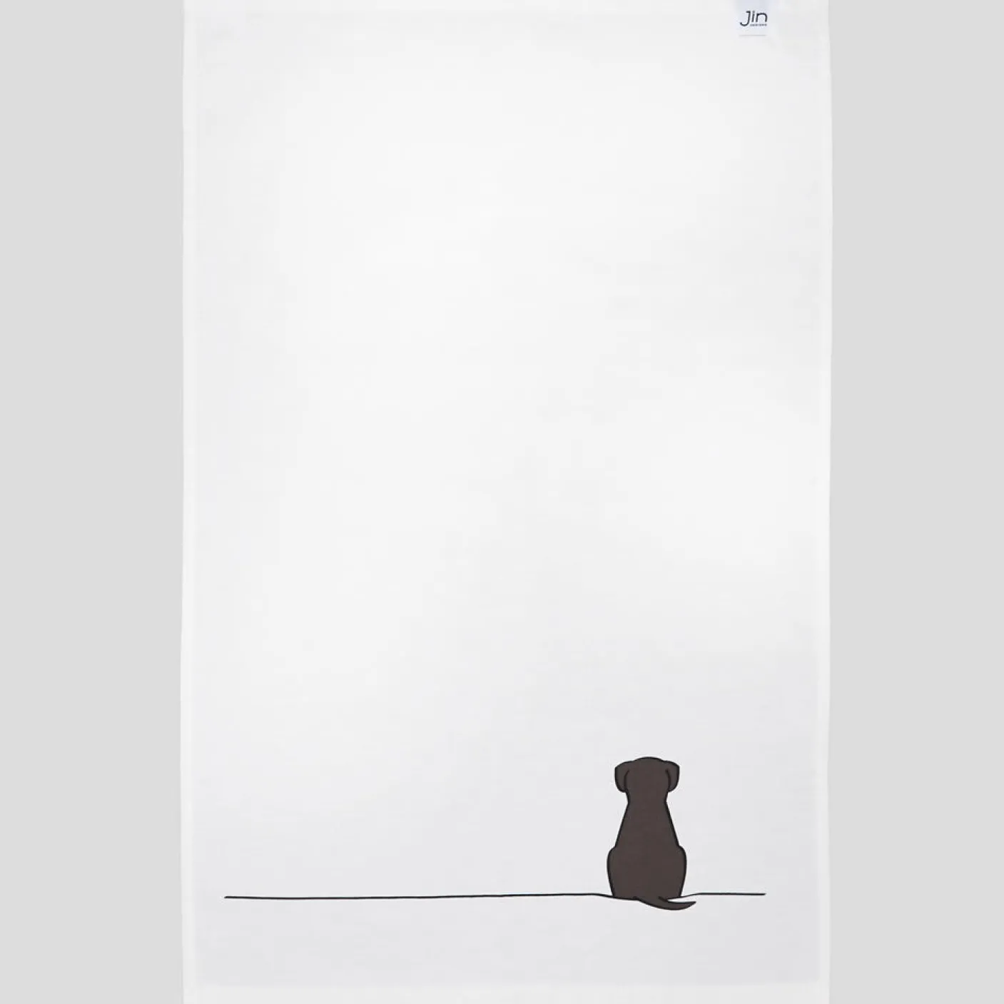 Sitting Dog Tea Towel
