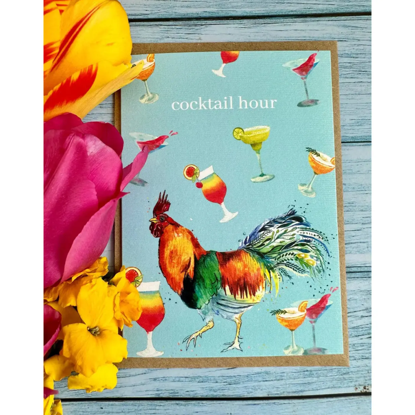 Rooster Birthday Eco-card