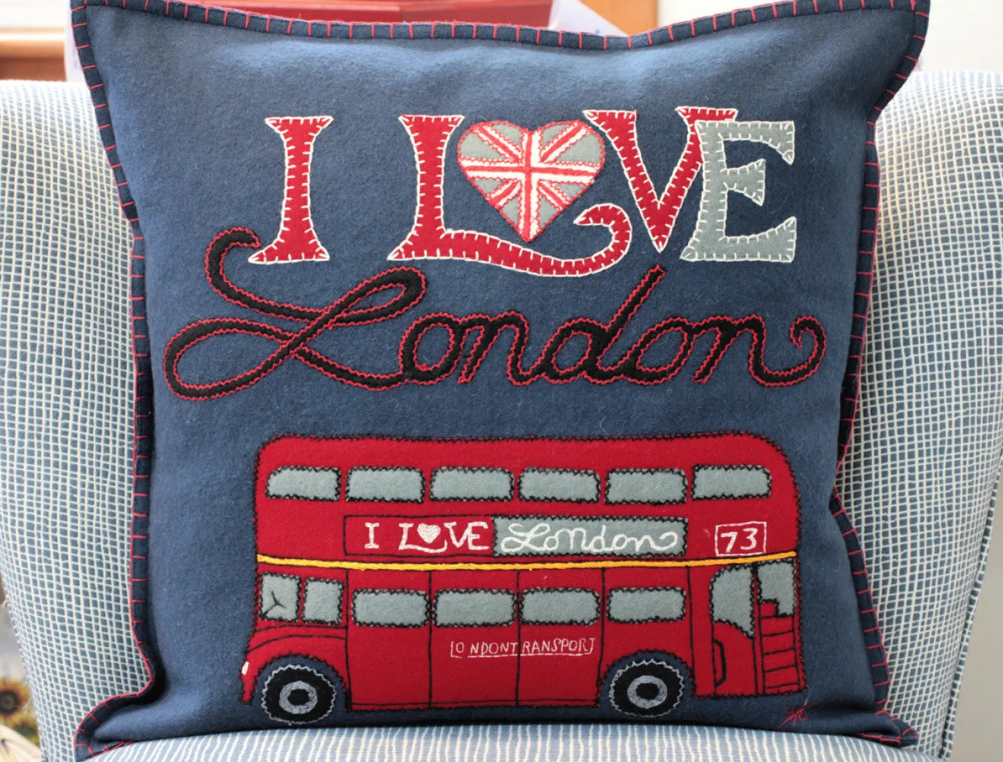 London Bus Pillow