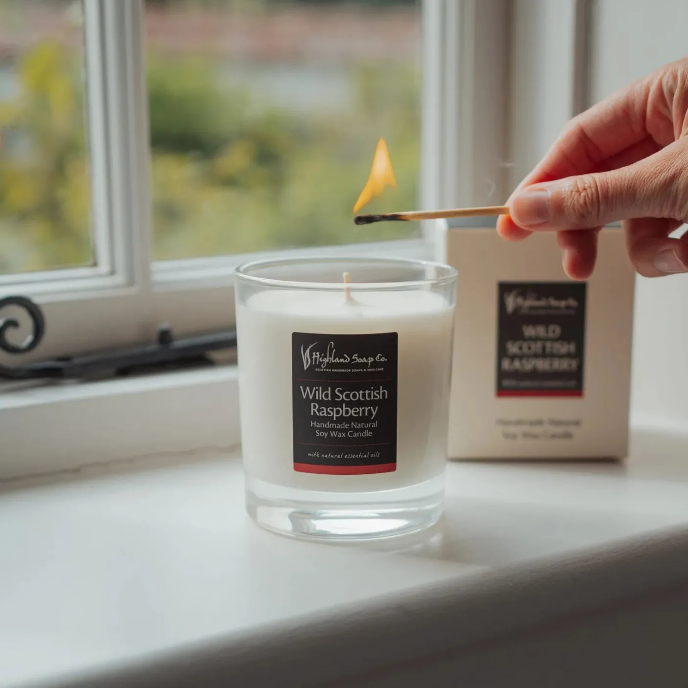 Wild Scottish Raspberry Natural Soy Wax Candle