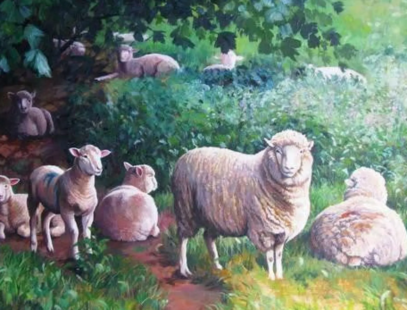 Sheep In Shade 1000 Piece Jigsaw Puzzle