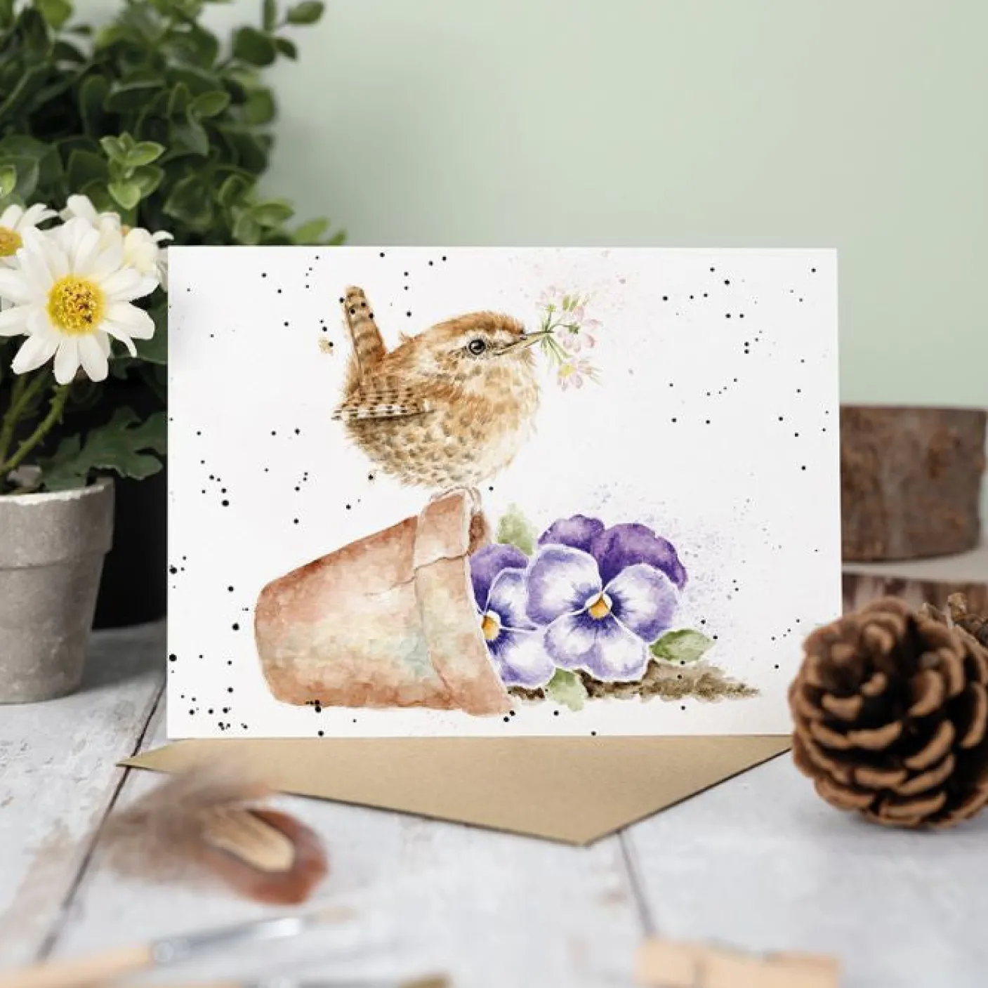 'Pottering About' Blank Greetings Card