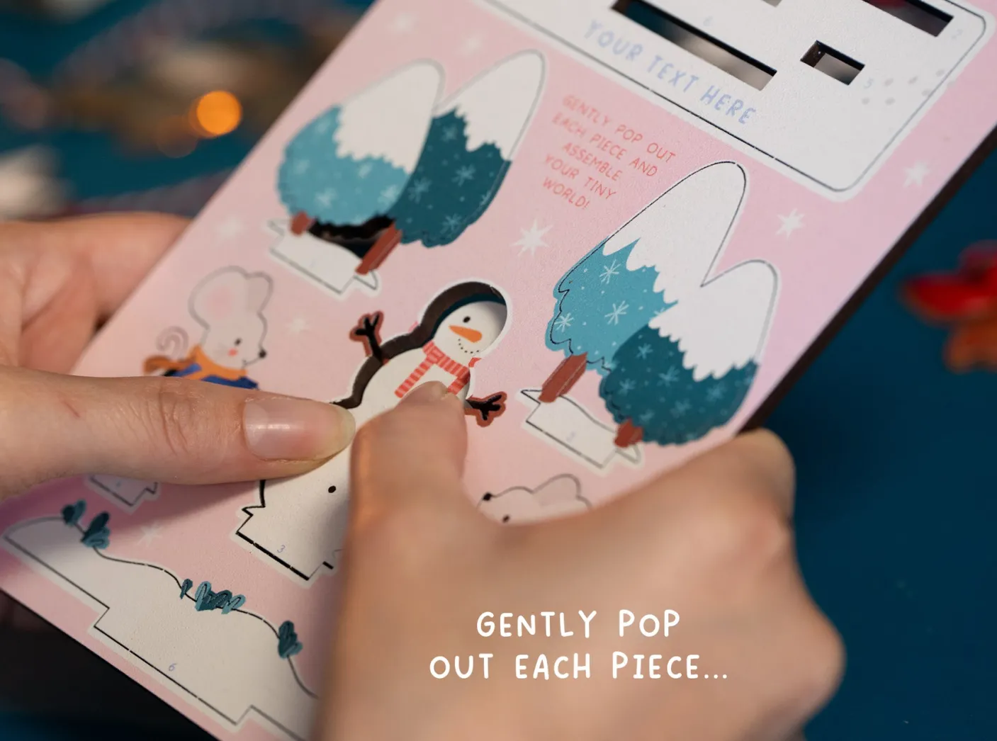 Christmas Mice & Snowman Pop Out Card