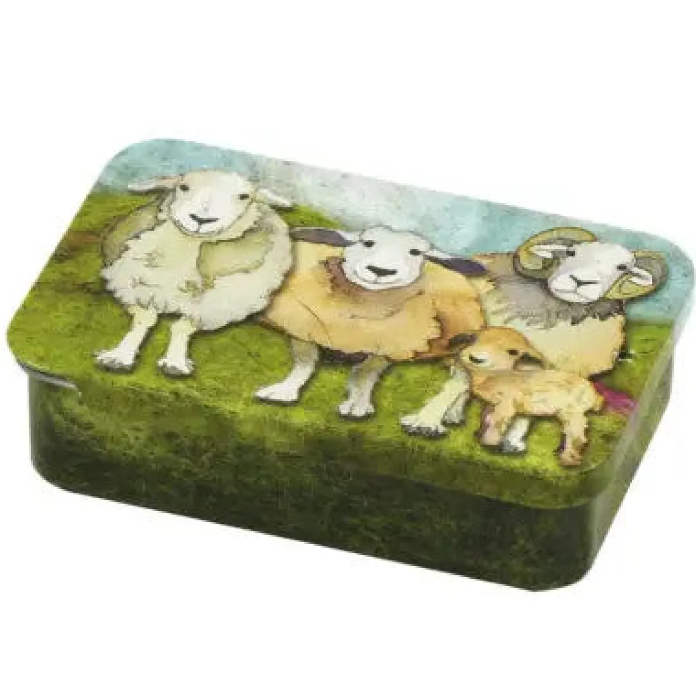 Felted Sheep Mini Slider Tin