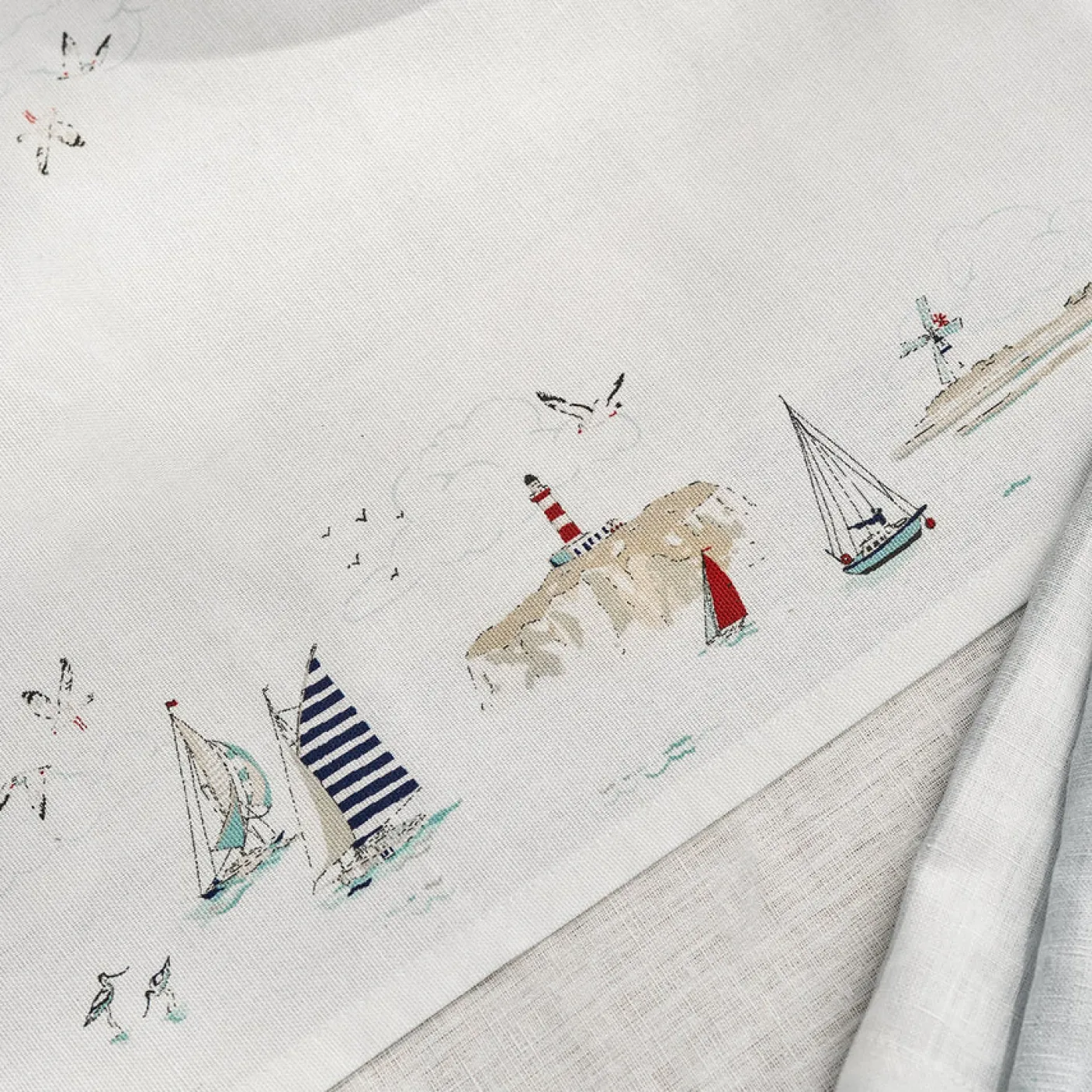 Coastal Boats Table Runner