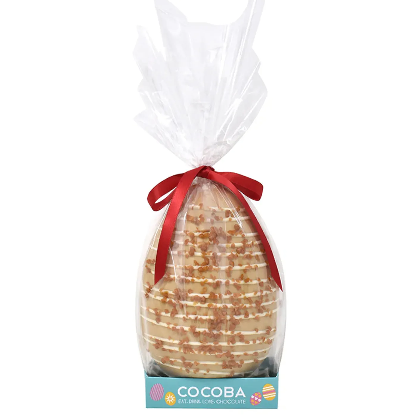 Golden Caramel Easter Egg with Caramel Shards by Cocoba
