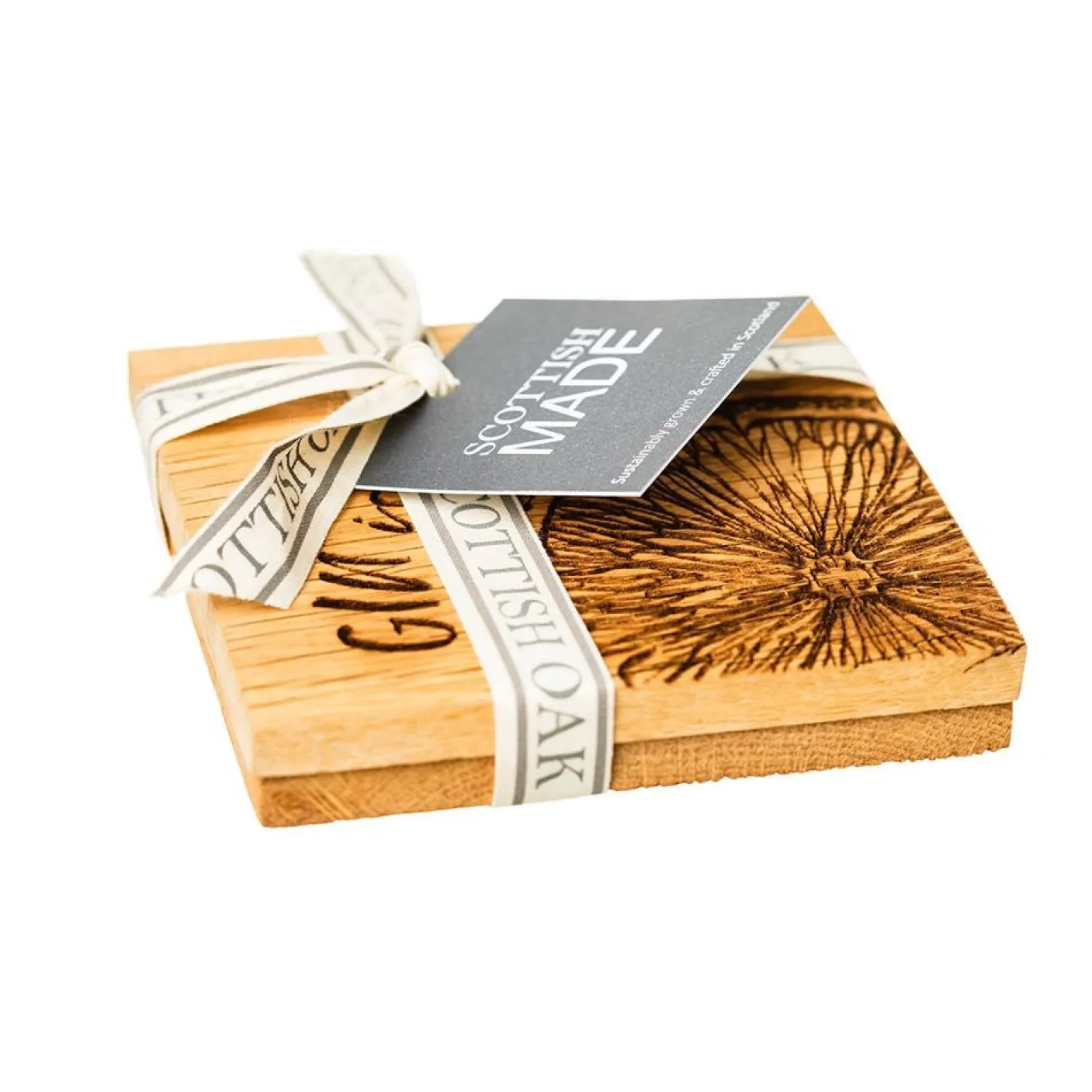 Gin is My Tonic Oak Coasters - Set of 2