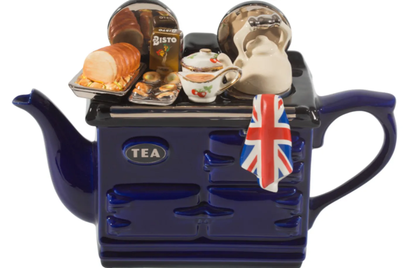 British Roast Dinner Large Aga Teapot - Blue