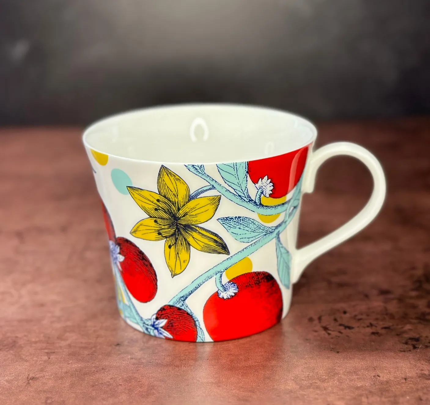 Arcadia Fruit Bone China Mug