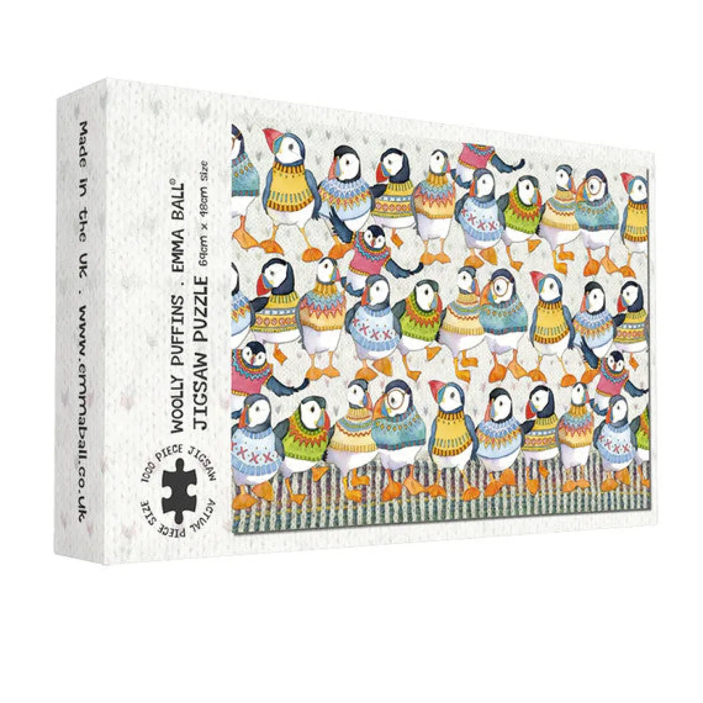 Woolly Puffins 1000 Piece Jigsaw Puzzle by Emma Ball