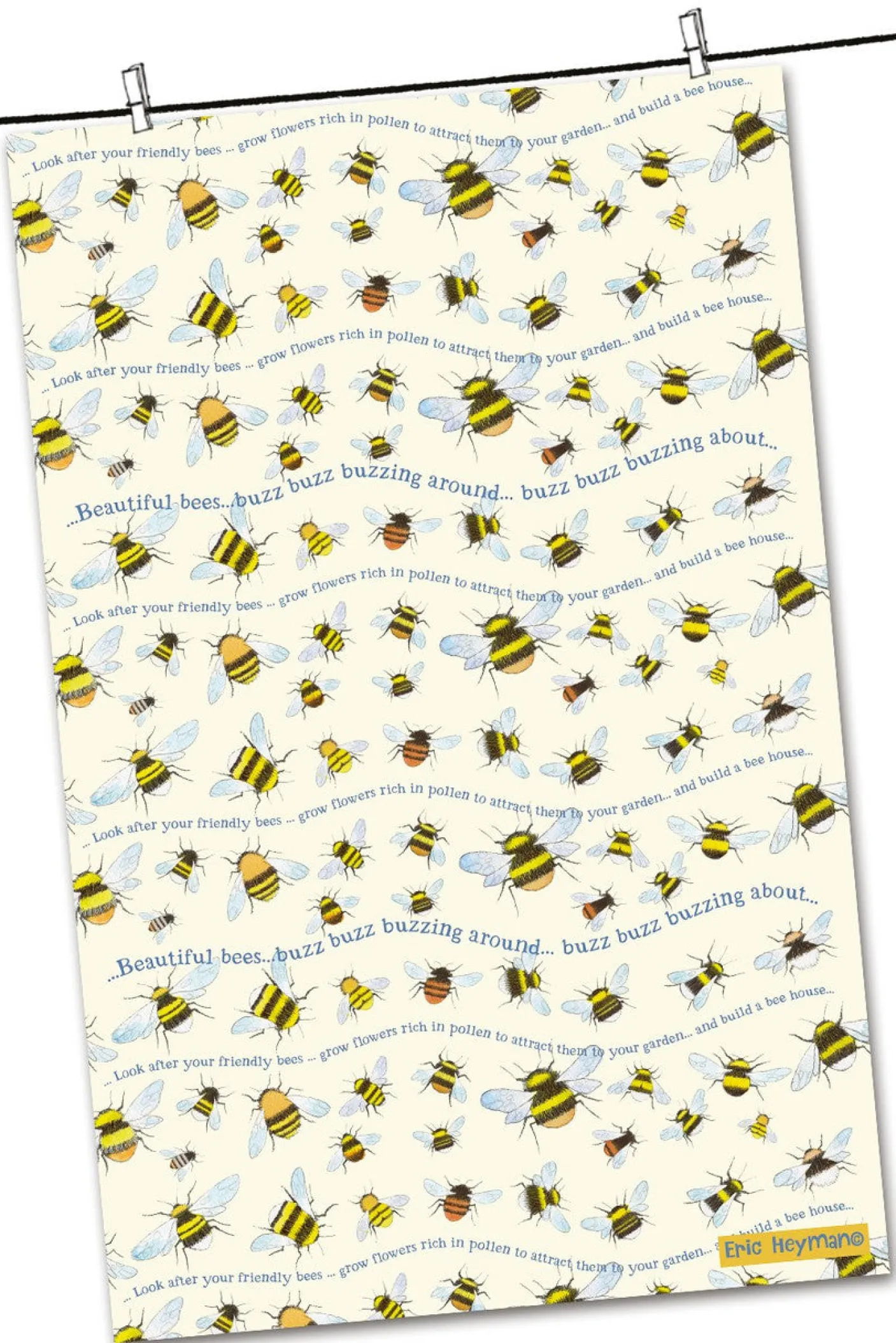 Emma Ball Bees Tea Towel