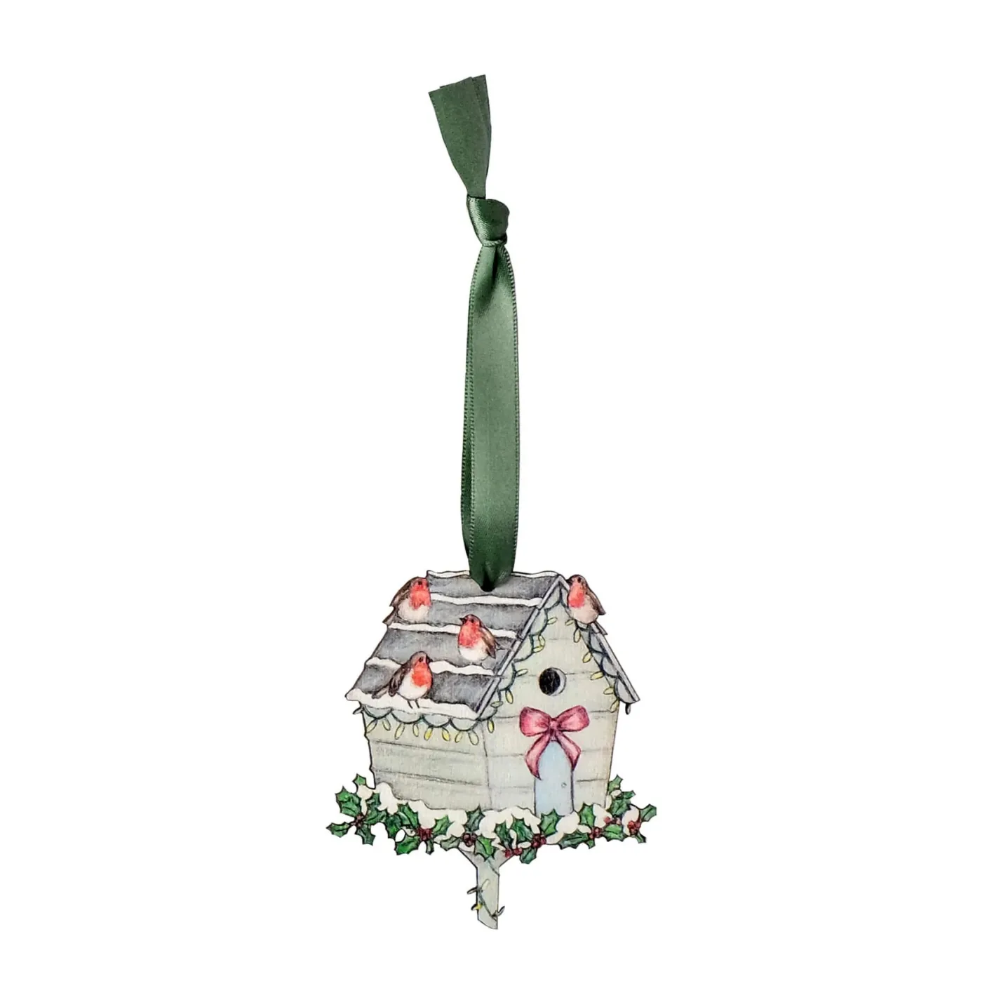 Robin Wooden Christmas Decoration
