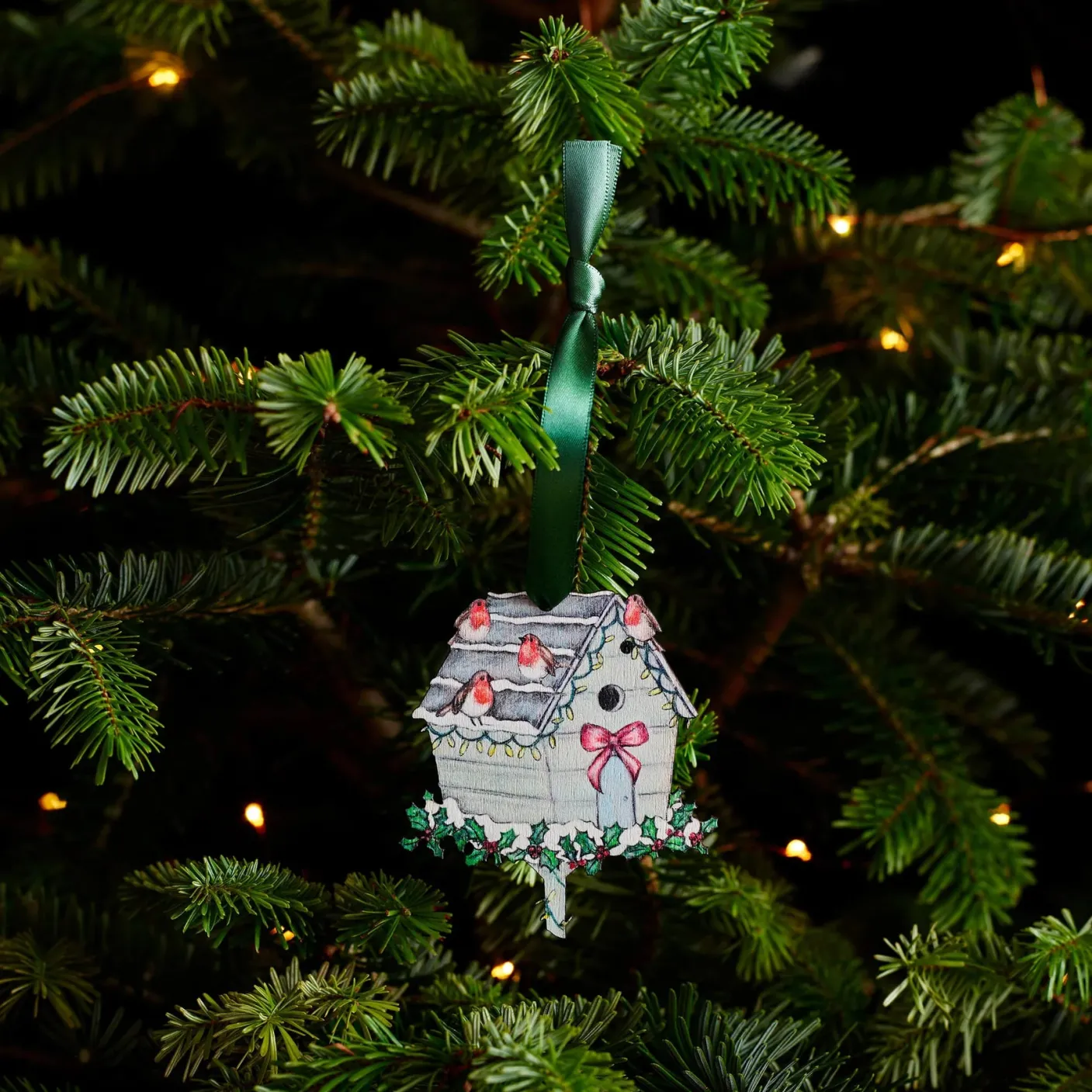 Robin Wooden Christmas Decoration