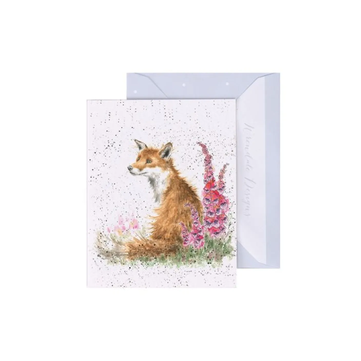'Foxgloves' Fox Gift Enclosure Card
