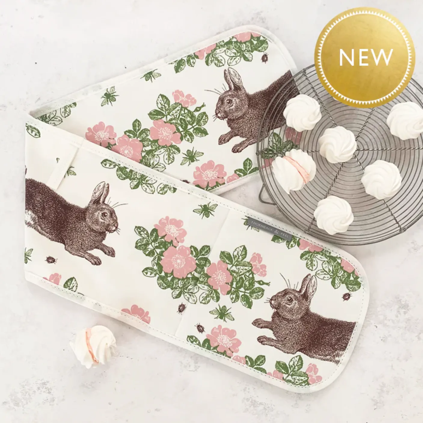 Rabbit & Rose Double Oven Glove