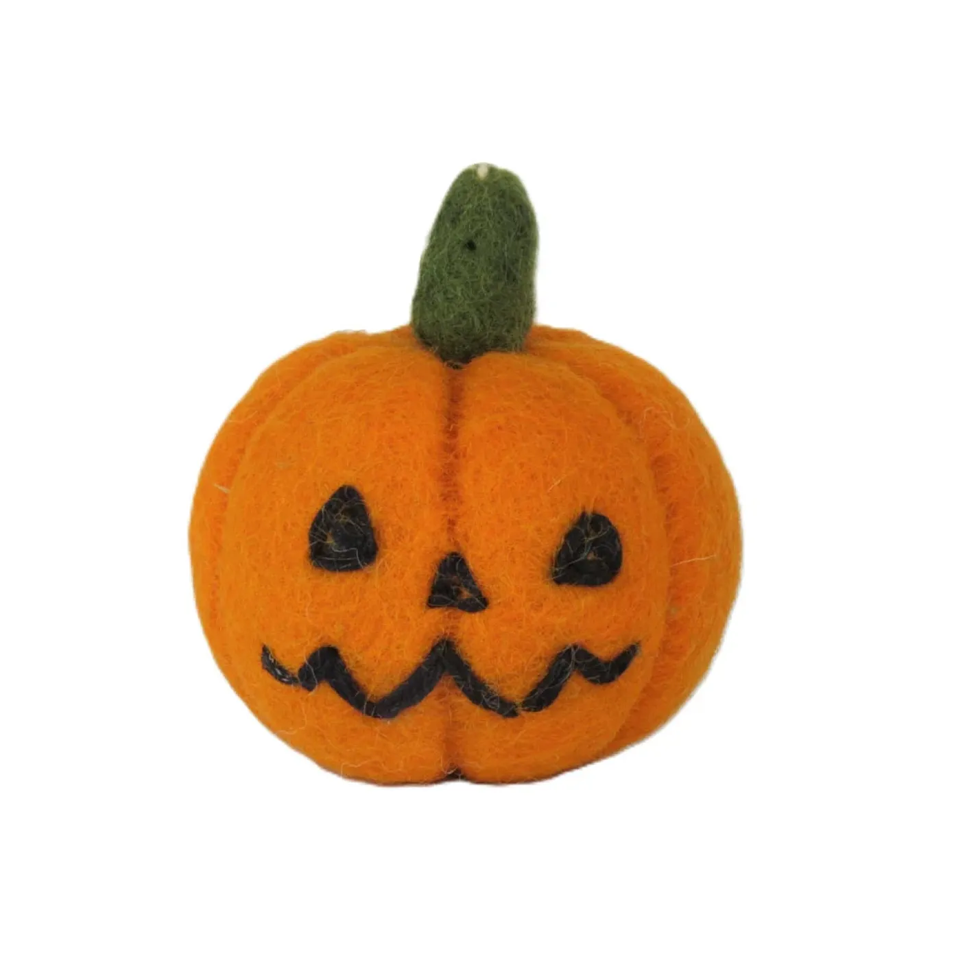 Halloween Pumpkin With Face Felt Decoration